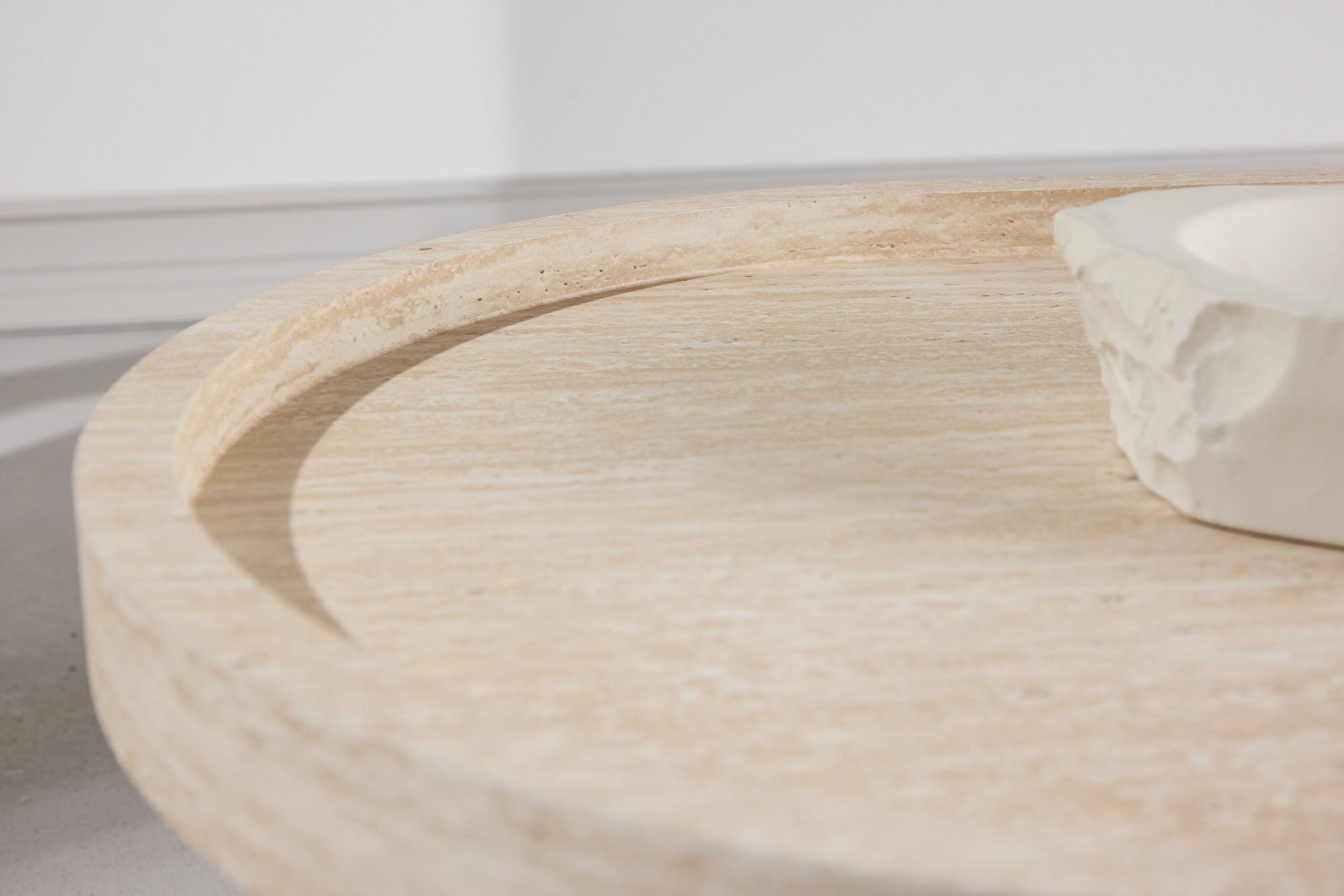 Venture Home Krille Sofa Table 120x60x35 cm - MDF with 3D Paper / Travertinelook-Venture Home-le canapé