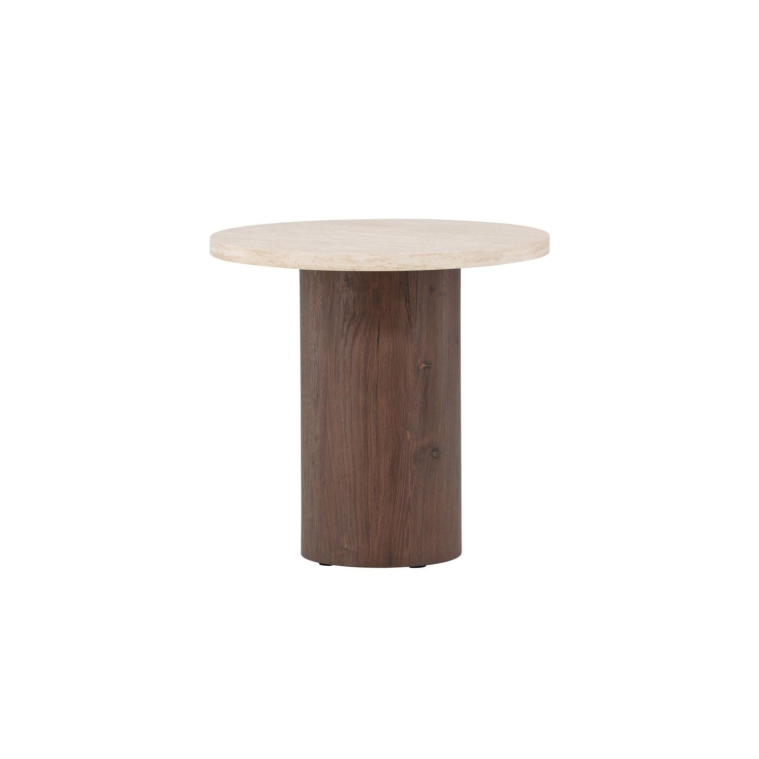 Venture Home Megg Sofa Table ø50x50 cm - Mocca/ Travertinelook-Venture Home-le canapé