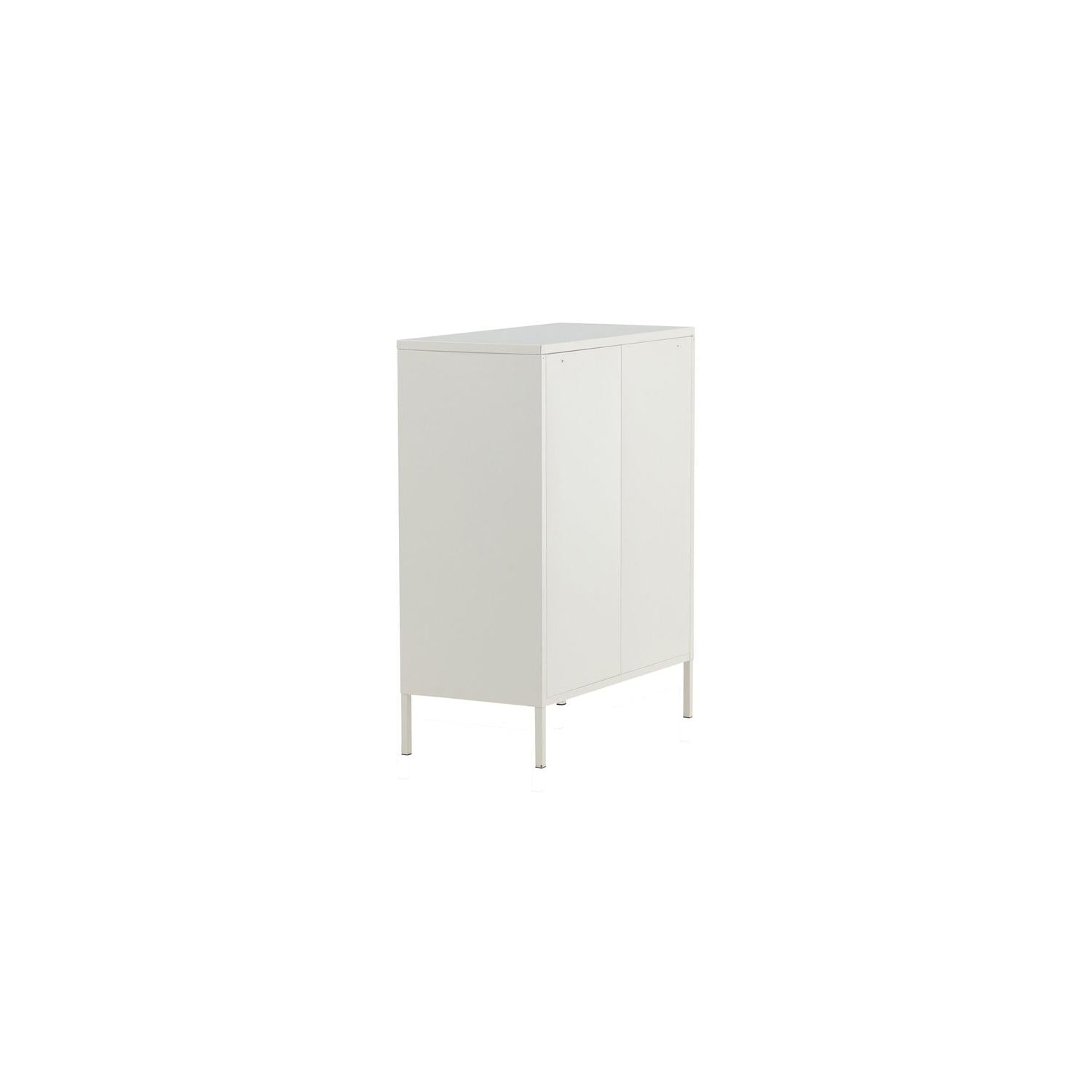 Kommode Misha 80cm aus Metall - Weiß-Kommoden-Venture Home-le canapé