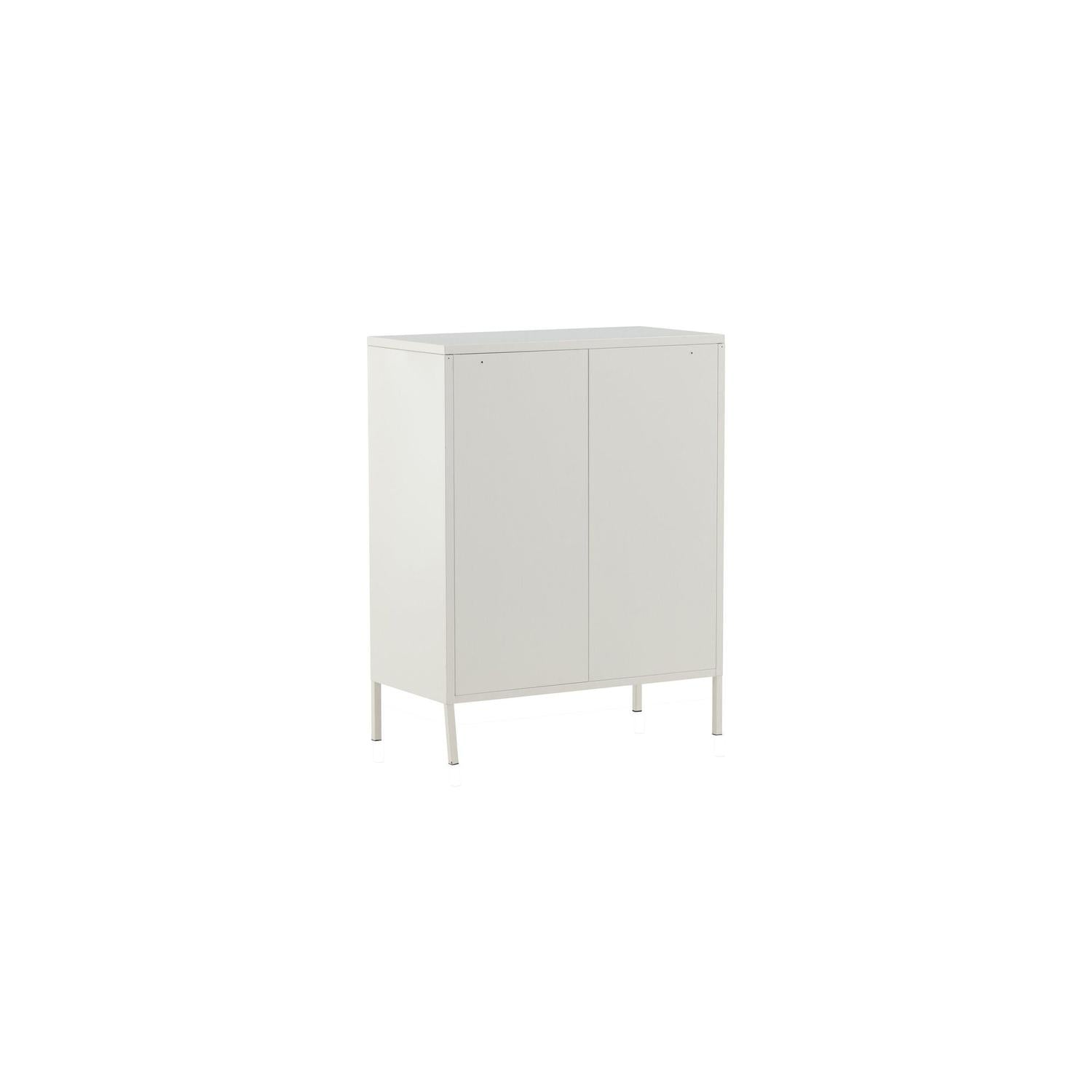 Kommode Misha 80cm aus Metall - Weiß-Kommoden-Venture Home-le canapé