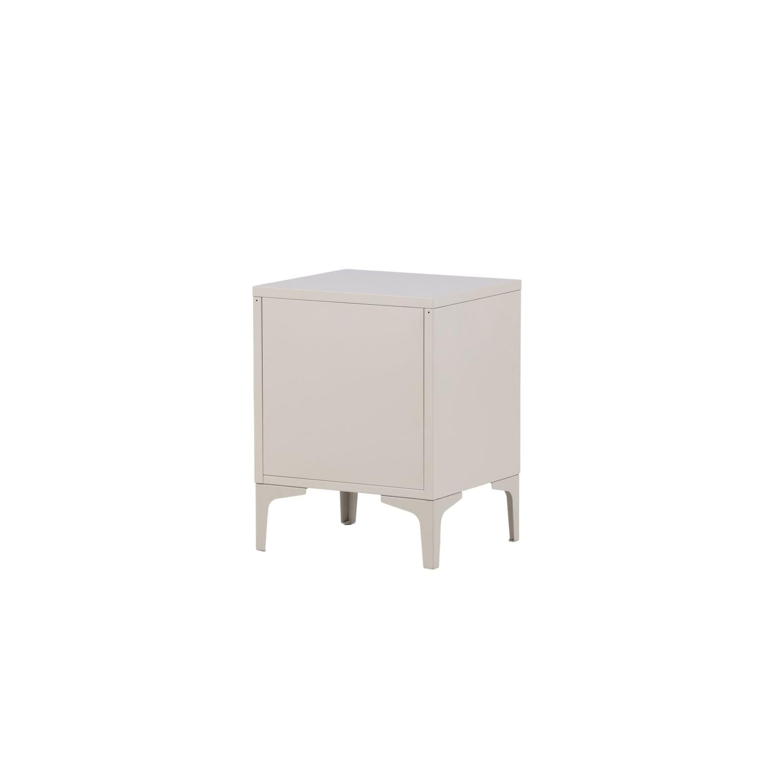 Nachttisch Piring mit 2 Schubladen aus Metall - Beige-Nachttisch-Venture Home-le canapé
