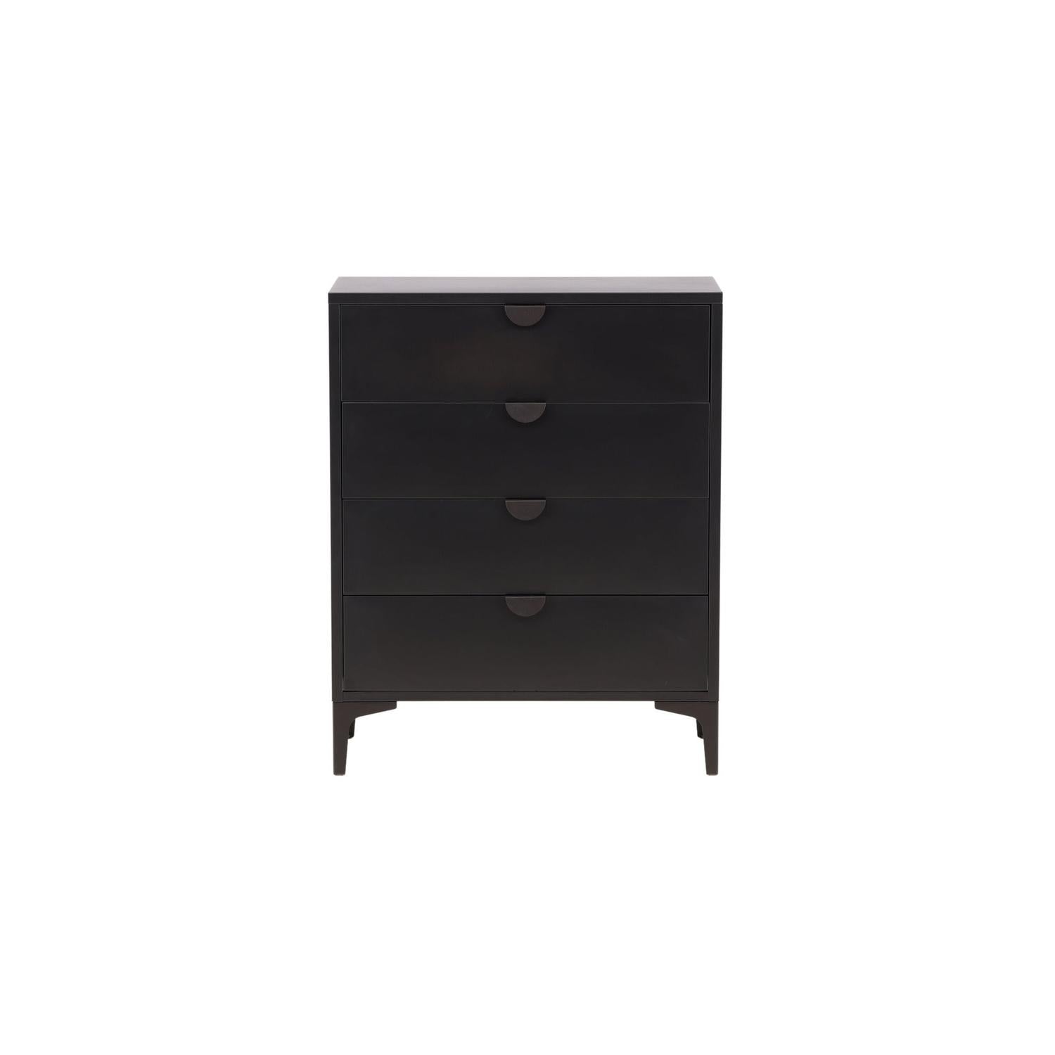 Kommode Piring mit 4 Schubladen aus Metall - Schwarz-Kommoden-Venture Home-le canapé