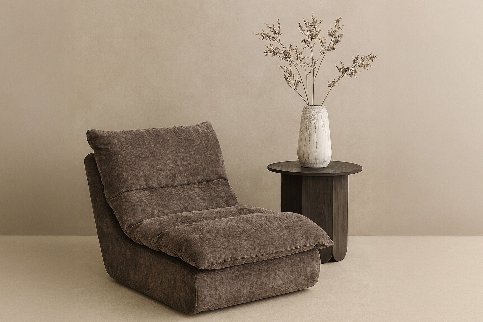 Venture Home Selar Lounge Chair / Brown Velvet-Venture Home-le canapé