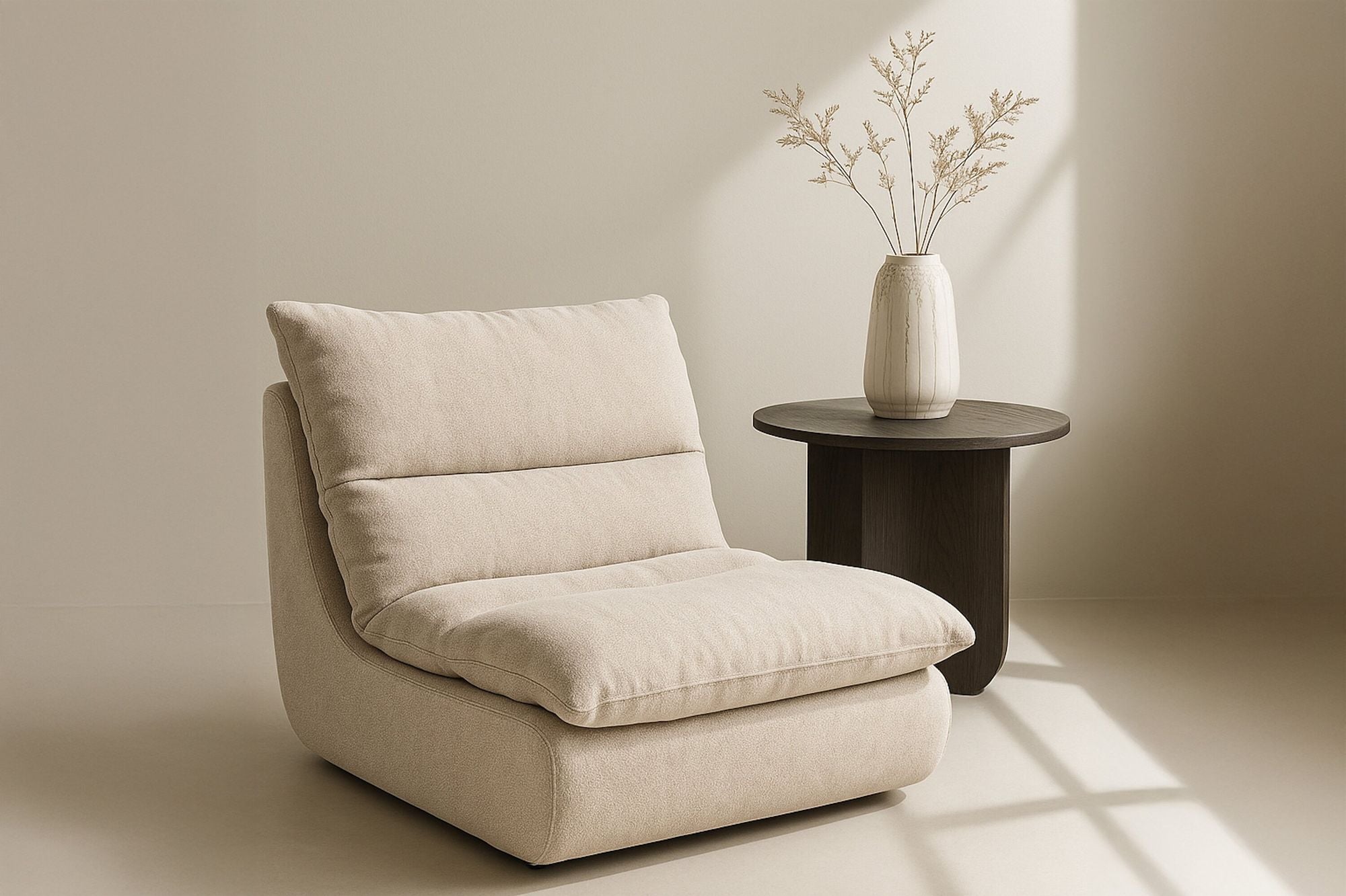 Venture Home Selar Lounge Chair / White Fabric-Venture Home-le canapé