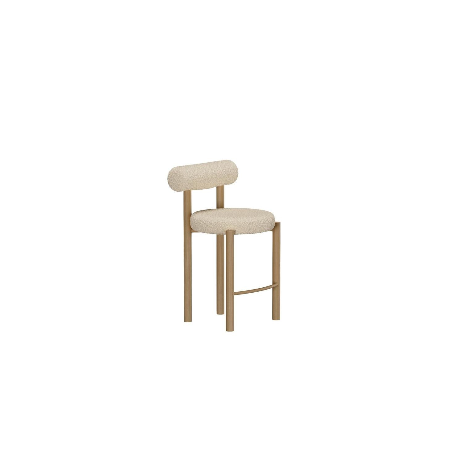 Venture Home Tillo Bar Chair 2-Pack - Steel with Woodlook 3D Paper / White Boucle-Venture Home-le canapé