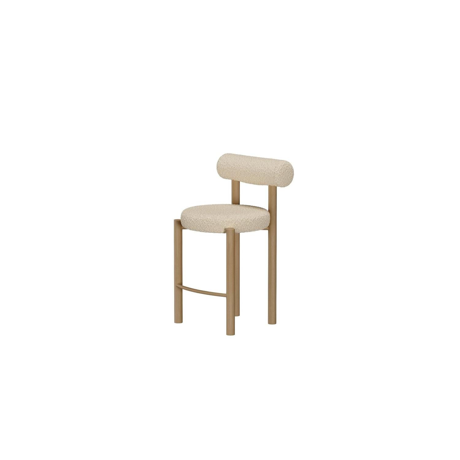 Venture Home Tillo Bar Chair 2-Pack - Steel with Woodlook 3D Paper / White Boucle-Venture Home-le canapé