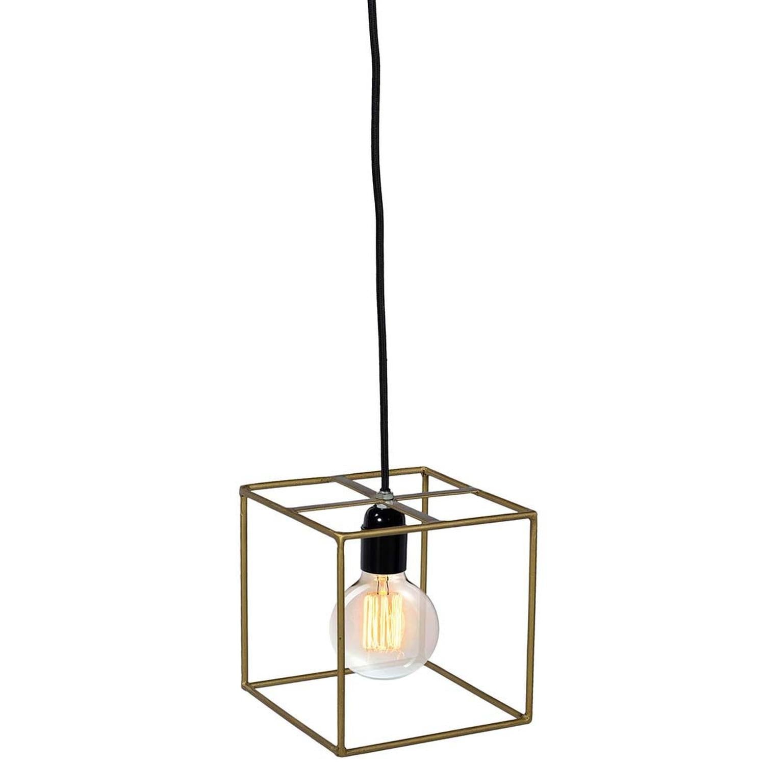 Viereckige Hängelampe aus Eisen - Messing-Hängelampe-Trademark Living-le canapé