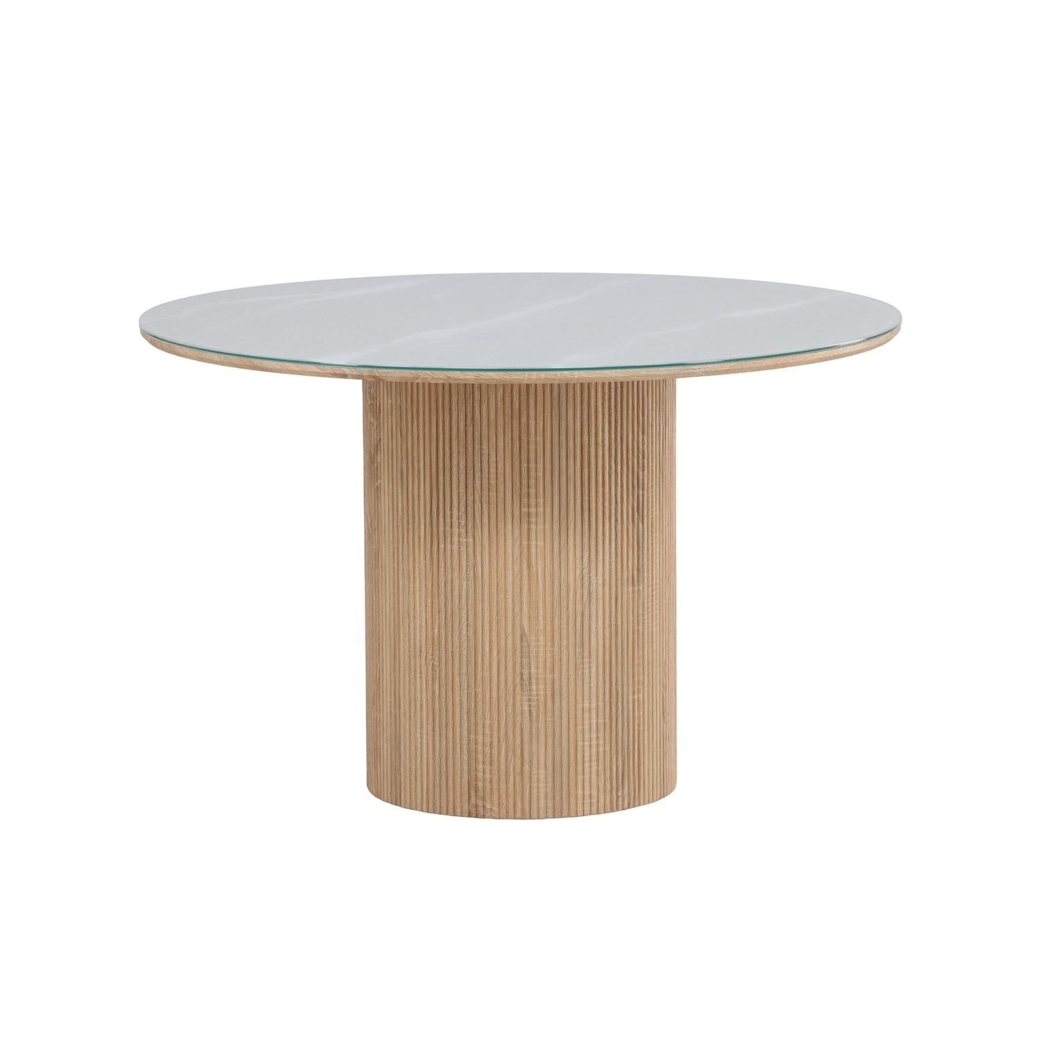 Esstisch Härön Ø120cm - Natur / Cremweiß-Esstisch Rund-Vind-le canapé