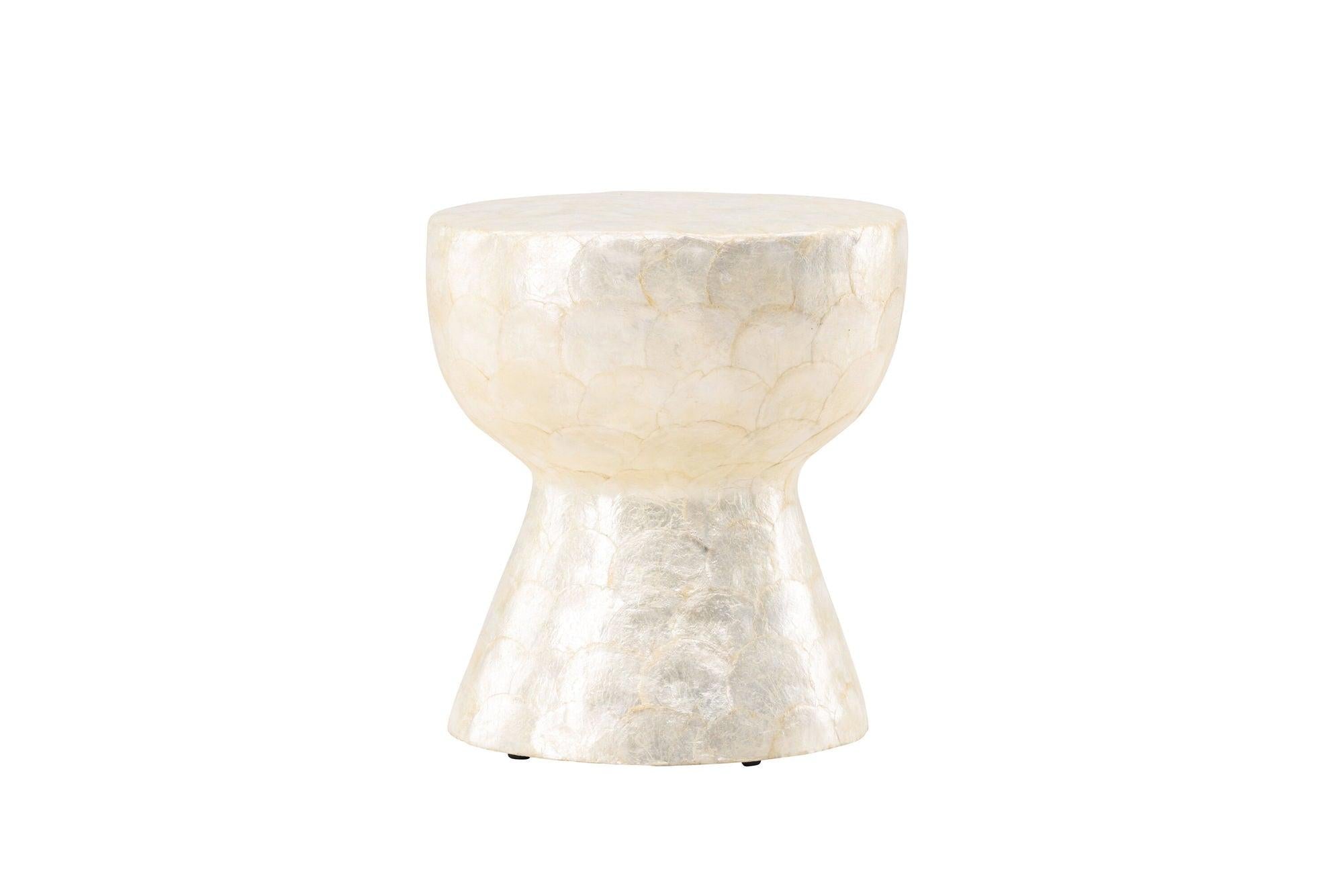 Sandön Couchtisch ⌀40cm - Capiz - Muschel OptikCouchtisch
