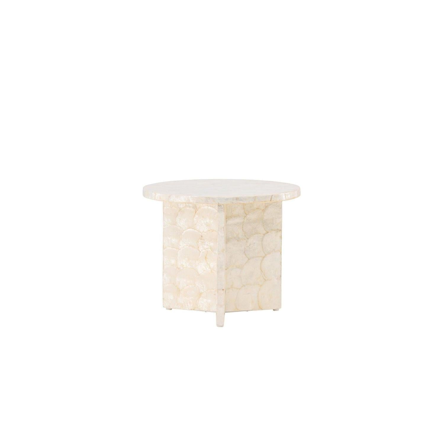 Smögen Couchtisch ⌀40cm - Capiz - Muschel OptikCouchtisch