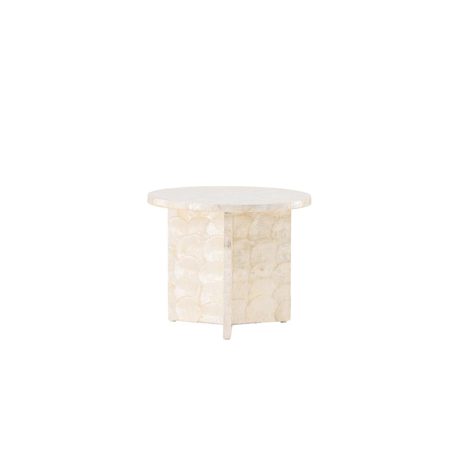 Smögen Couchtisch ⌀40cm - Capiz - Muschel OptikCouchtisch