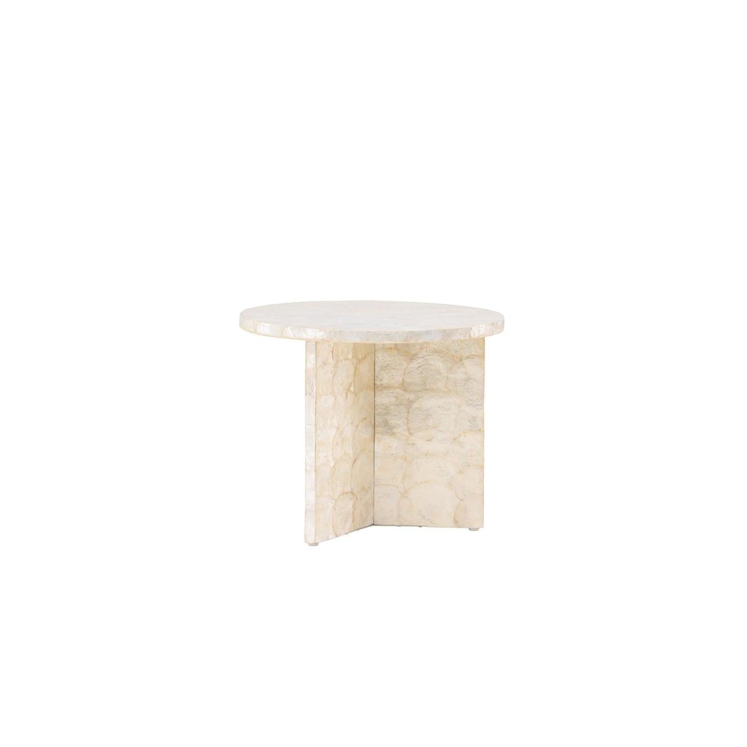 Smögen Couchtisch ⌀40cm - Capiz - Muschel OptikCouchtisch