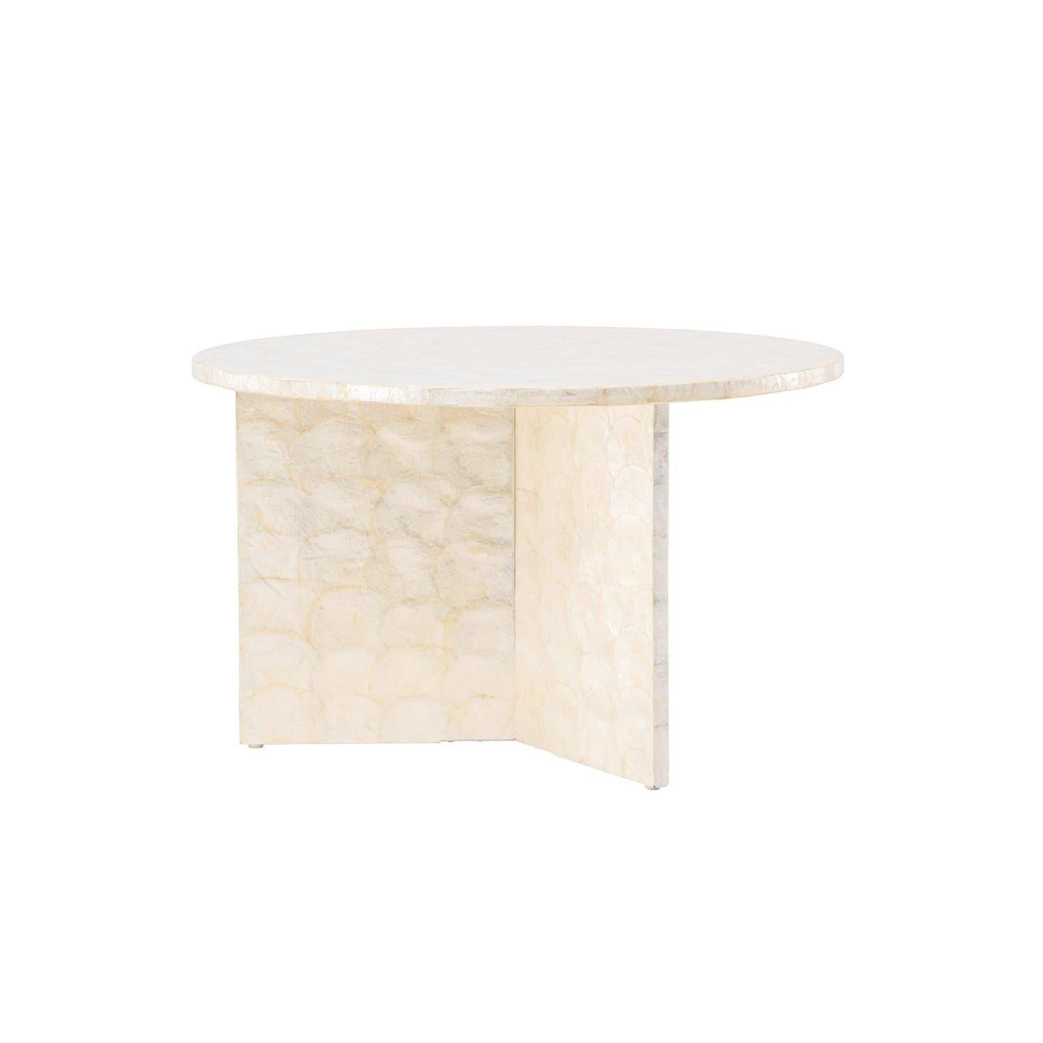 Smögen Couchtisch ⌀70cm - Capiz - Muschel OptikCouchtisch