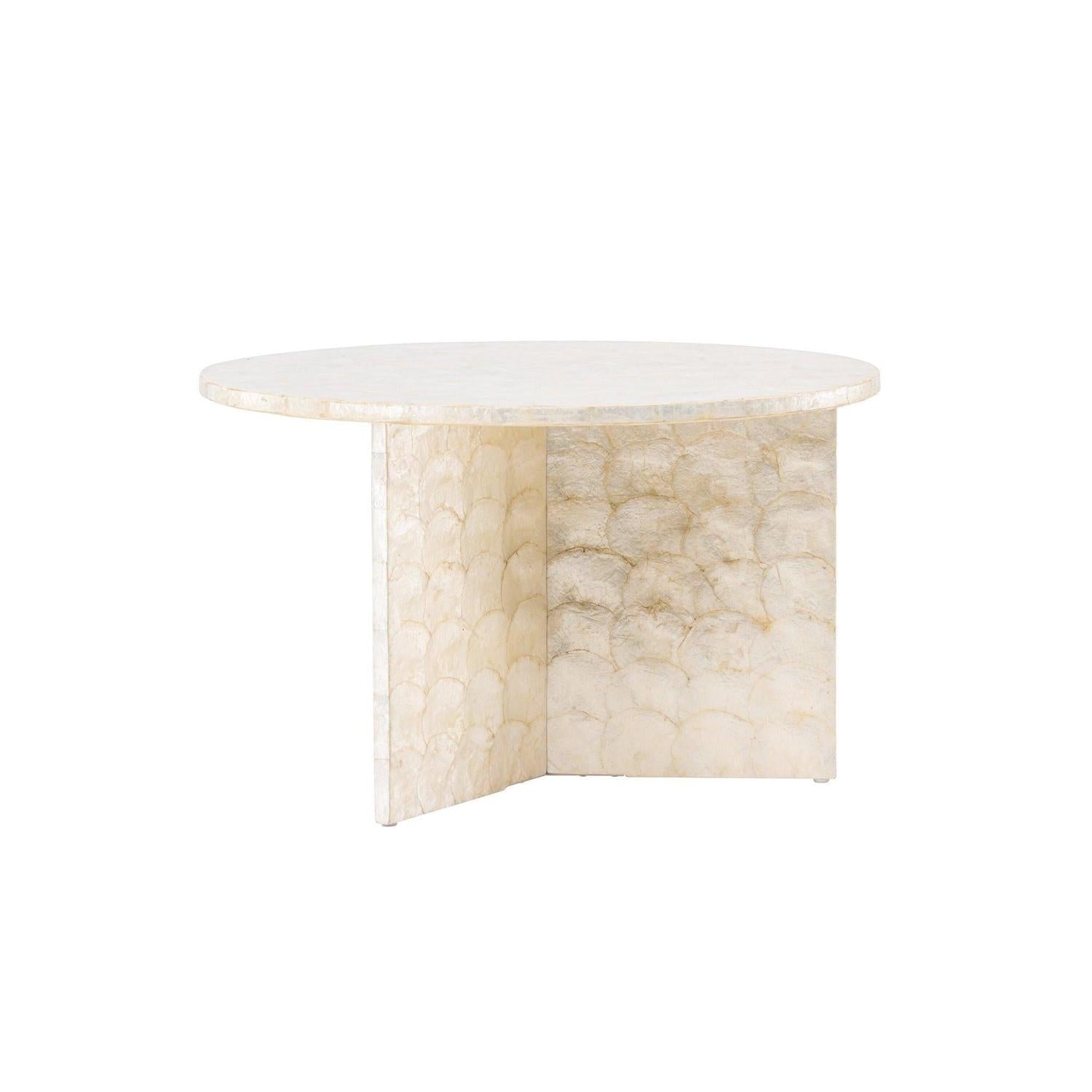 Smögen Couchtisch ⌀70cm - Capiz - Muschel OptikCouchtisch