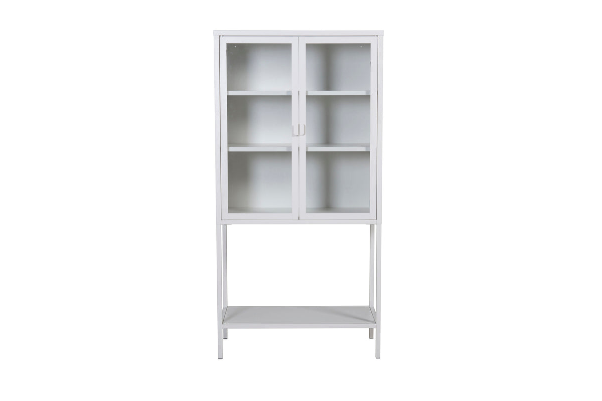 Vitrine Misha 150cm aus Metall mit 2 Glastüren - Weiß-Vitrinen-Venture Home-le canapé