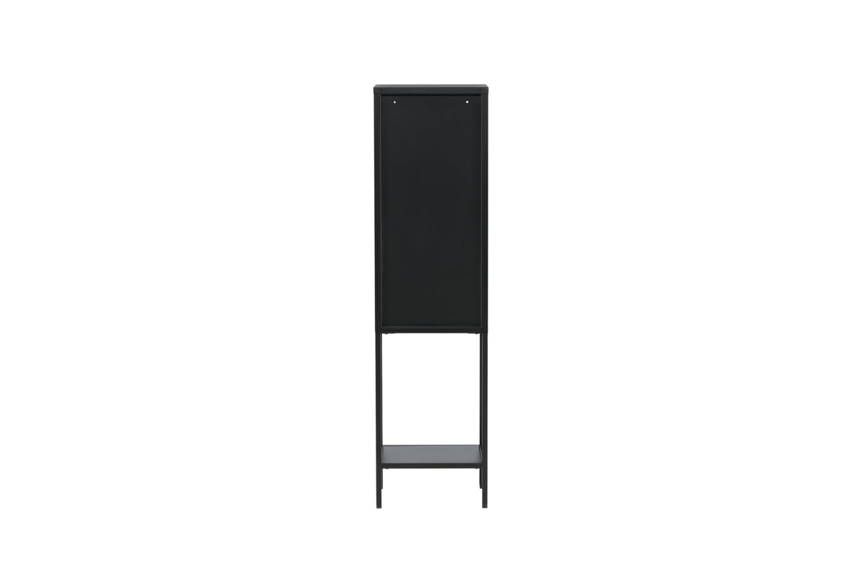 Vitrine Misha 150cm aus Metall mit Glastür - Schwarz-Vitrinen-Venture Home-le canapé