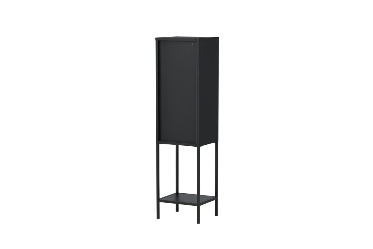 Vitrine Misha 150cm aus Metall mit Glastür - Schwarz-Vitrinen-Venture Home-le canapé