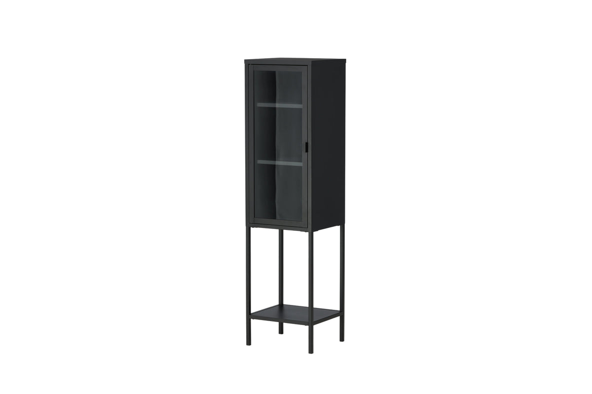 Vitrine Misha 150cm aus Metall mit Glastür - Schwarz-Vitrinen-Venture Home-le canapé