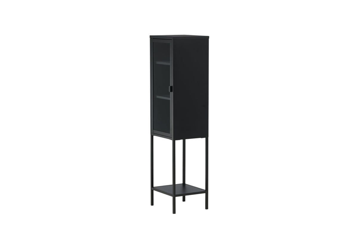 Vitrine Misha 150cm aus Metall mit Glastür - Schwarz-Vitrinen-Venture Home-le canapé