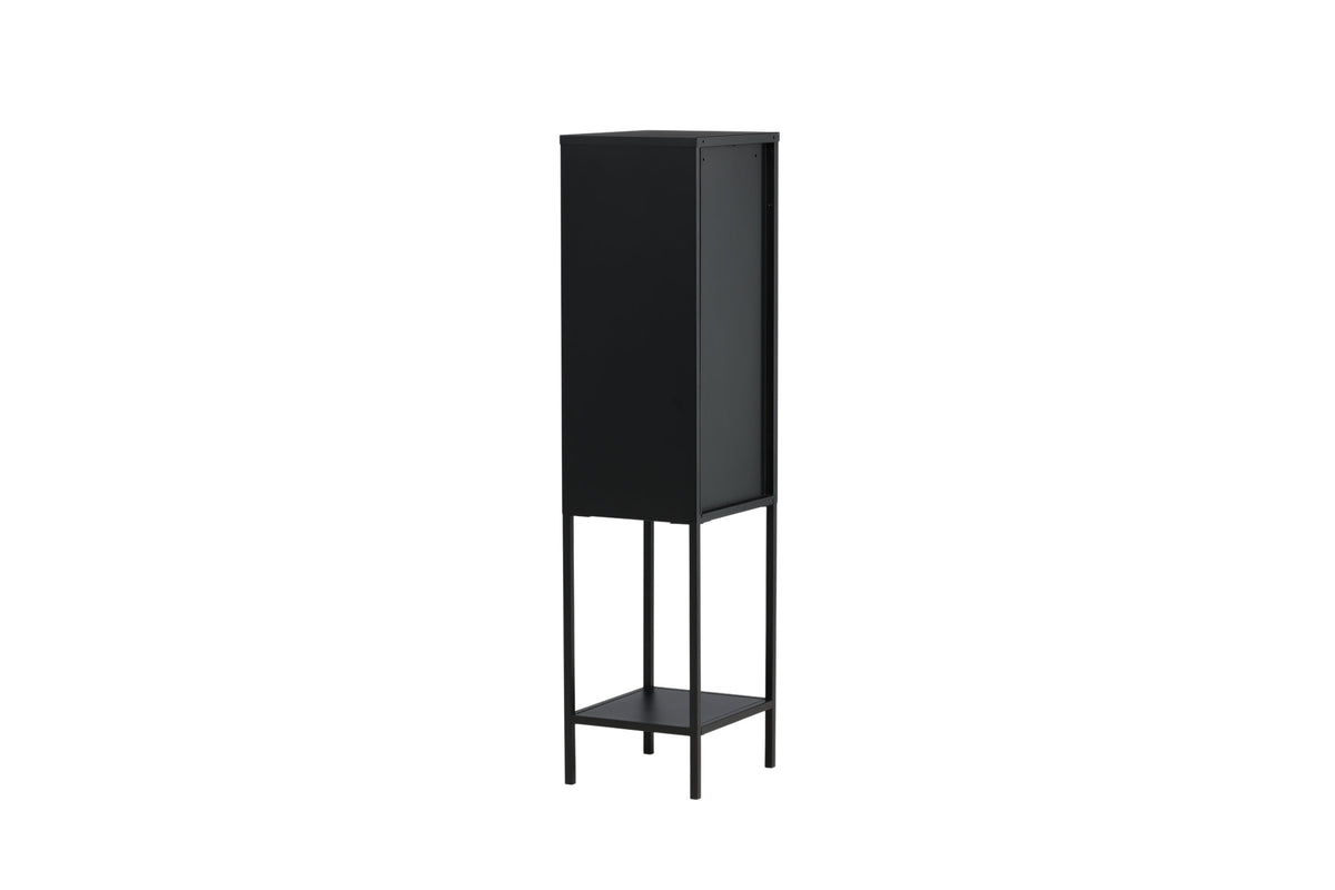 Vitrine Misha 150cm aus Metall mit Glastür - Schwarz-Vitrinen-Venture Home-le canapé