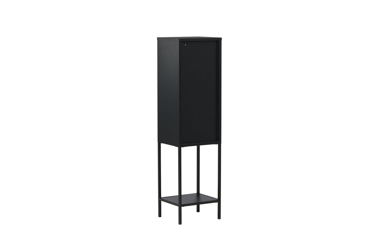 Vitrine Misha 150cm aus Metall mit Glastür - Schwarz-Vitrinen-Venture Home-le canapé