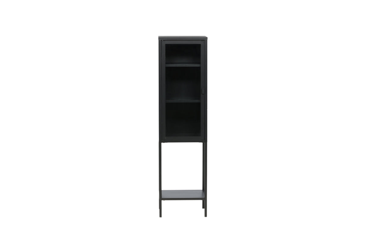 Vitrine Misha 150cm aus Metall mit Glastür - Schwarz-Vitrinen-Venture Home-le canapé