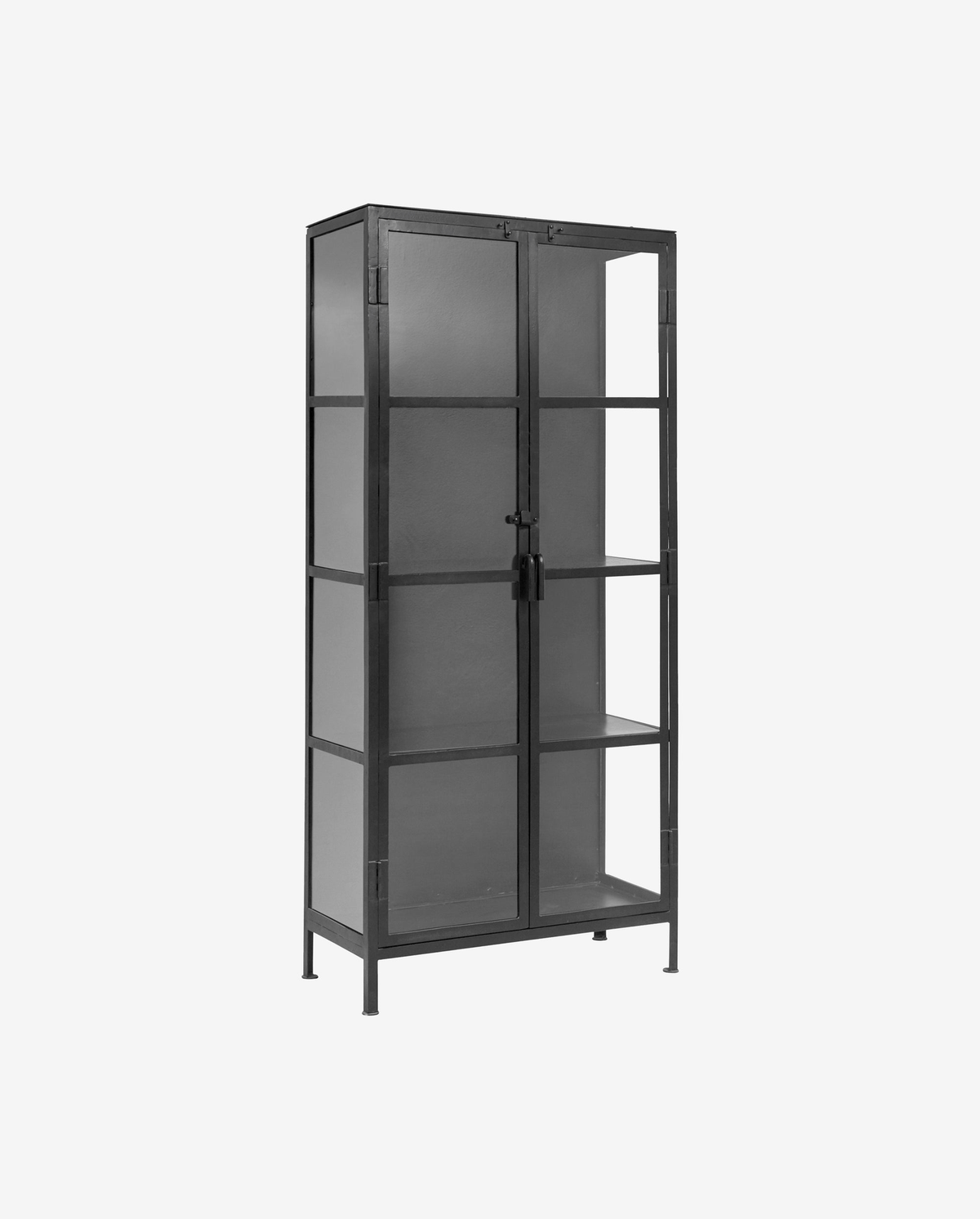 Vitrine Phoenix 175cm aus Metall mit 2 Türen - Schwarz-Vitrinen-Nordal A/S-le canapé