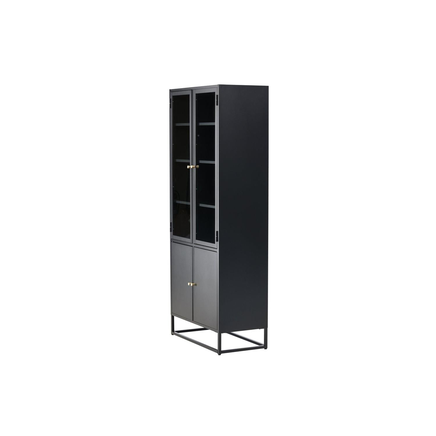 Vitrinenschrank Bakal 190cm aus Metall - Schwarz-Vitrinen-Venture Home-le canapé