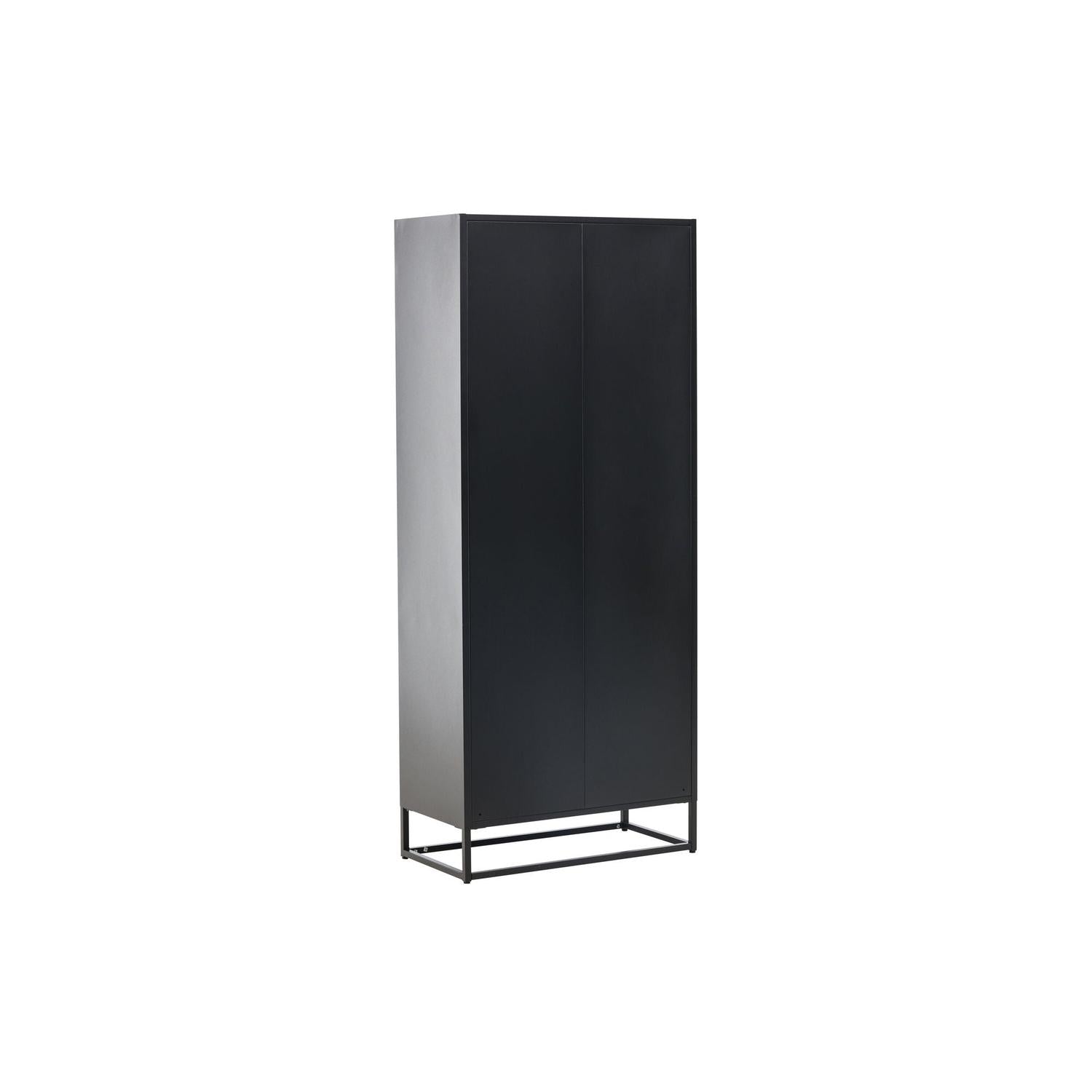 Vitrinenschrank Bakal 190cm aus Metall - Schwarz-Vitrinen-Venture Home-le canapé