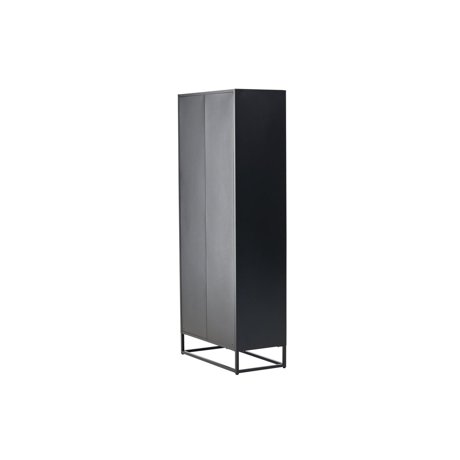 Vitrinenschrank Bakal 190cm aus Metall - Schwarz-Vitrinen-Venture Home-le canapé
