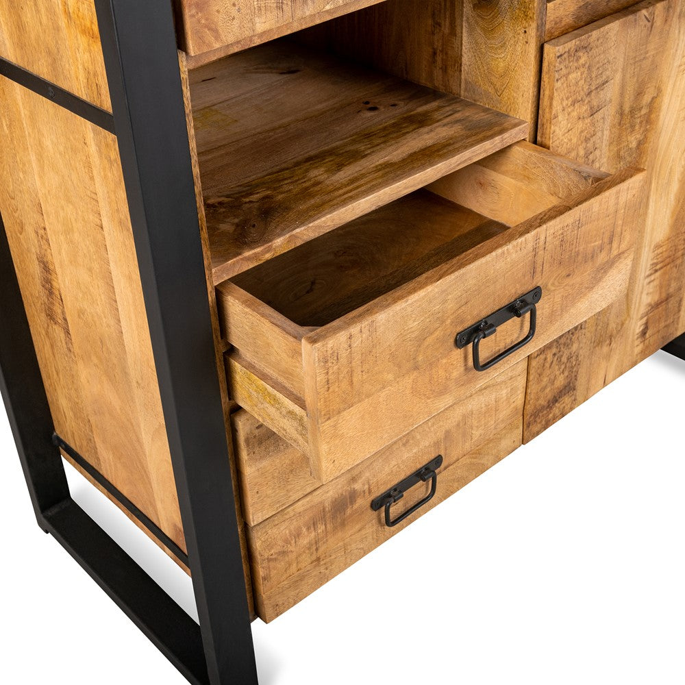 Vitrinenschrank Britt mit Glastür links - Natur-Vitrinen-Benoa-le canapé