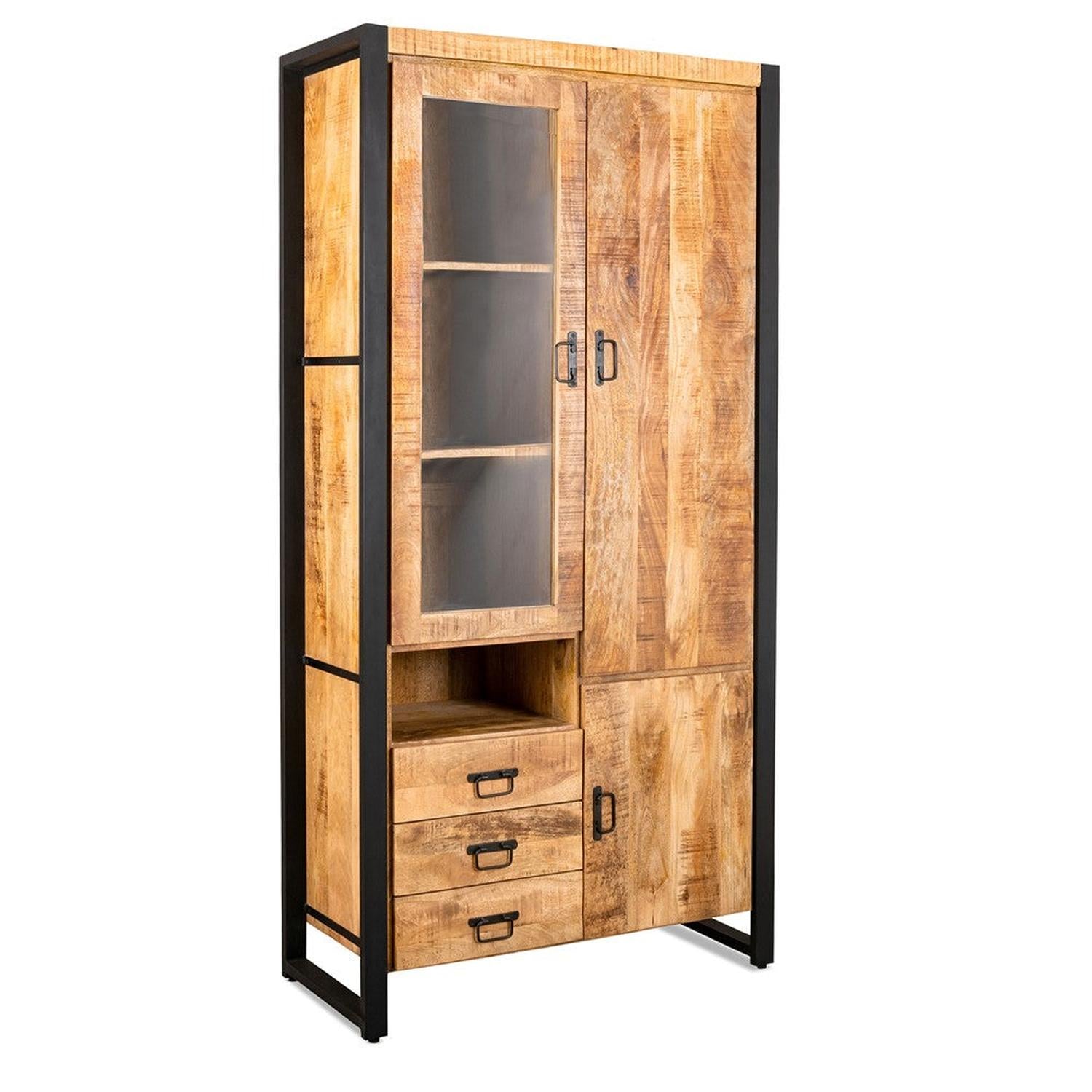 Vitrinenschrank Britt mit Glastür links - Natur-Vitrinen-Benoa-le canapé