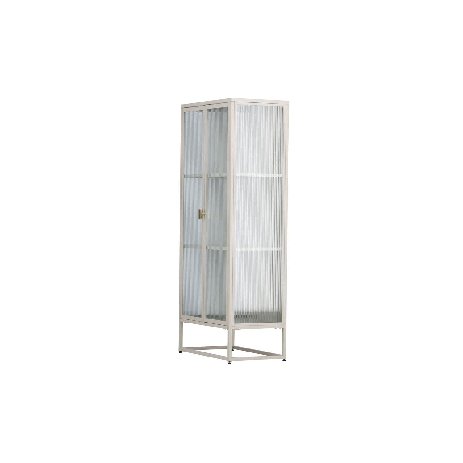 Vitrinenschrank Garis 160cm - Beige-Vitrinen-Venture Home-le canapé
