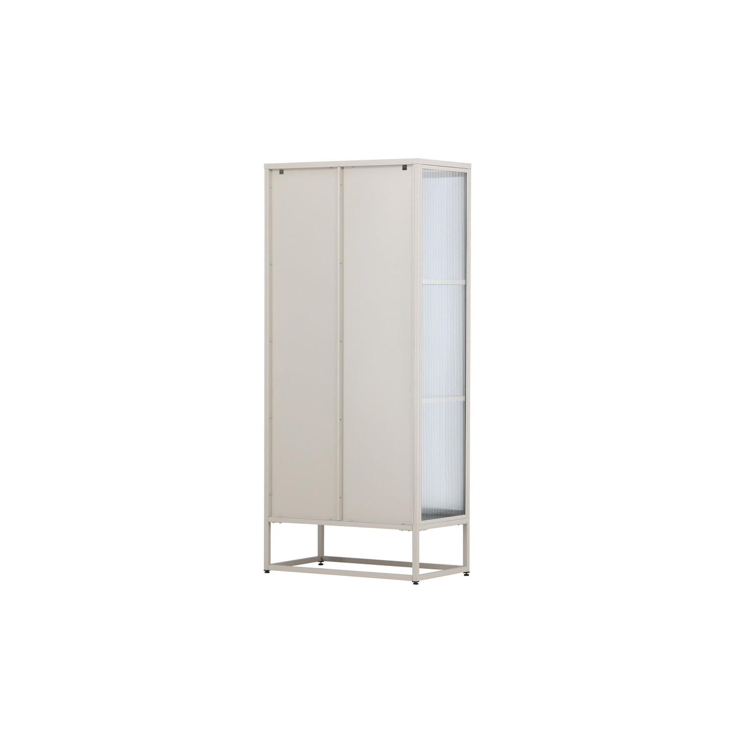 Vitrinenschrank Garis 160cm - Beige-Vitrinen-Venture Home-le canapé