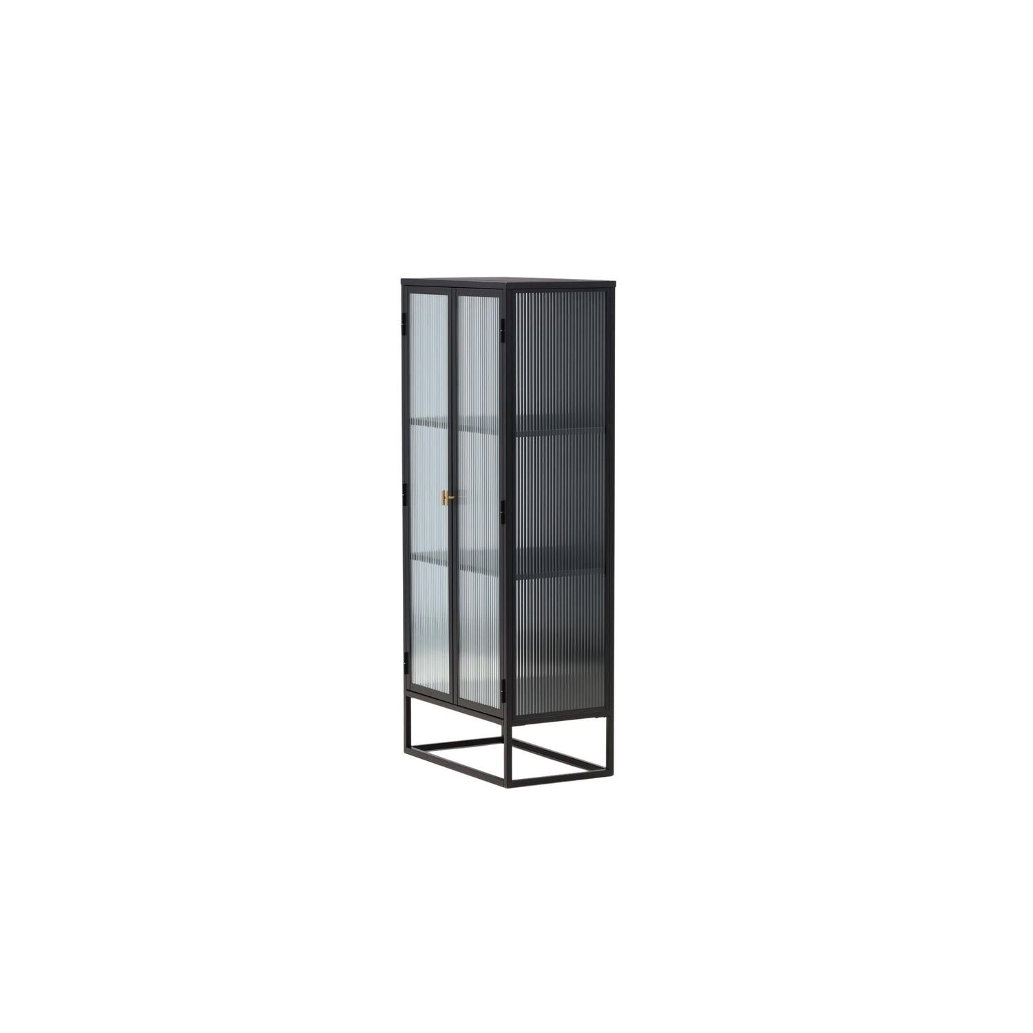 Vitrinenschrank Garis 160cm - Schwarz-Vitrinen-Venture Home-le canapé
