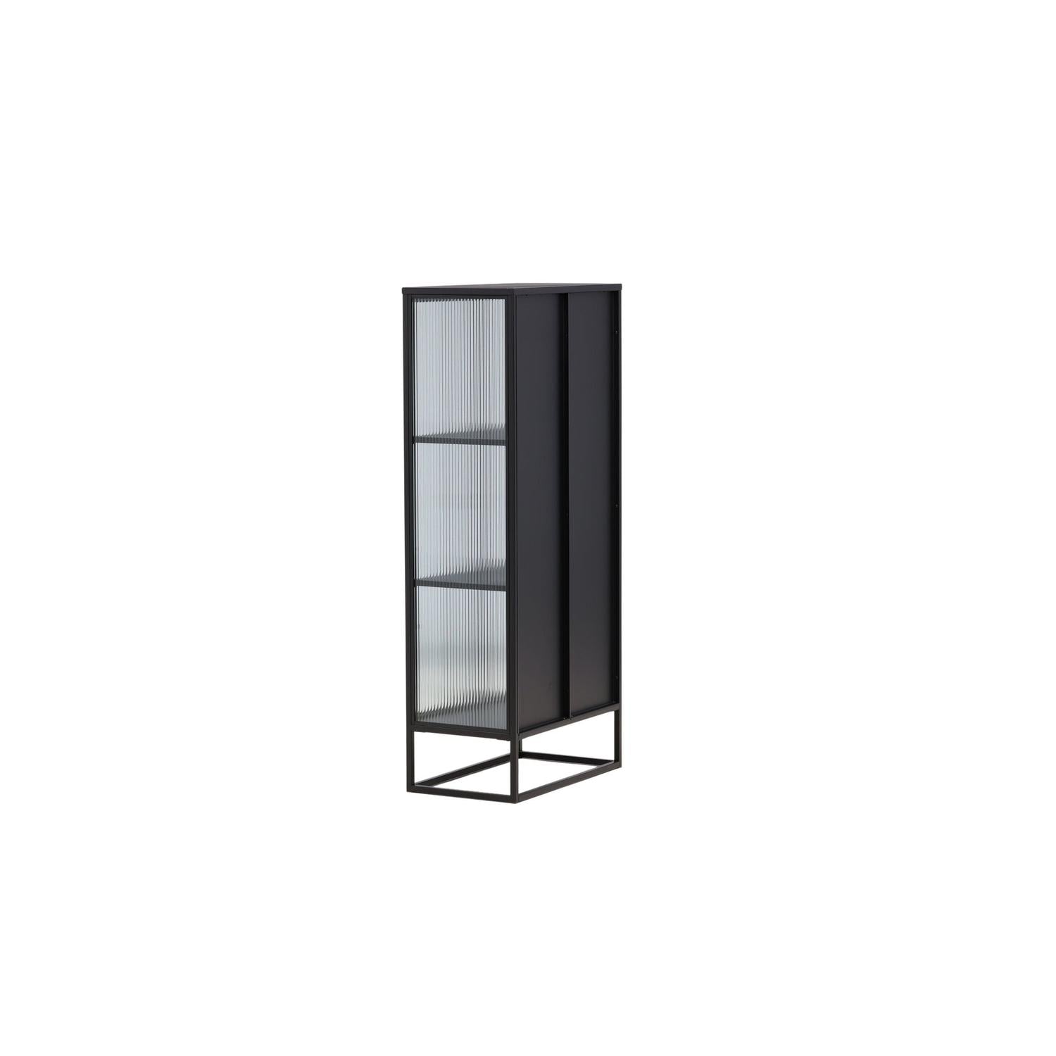 Vitrinenschrank Garis 160cm - Schwarz-Vitrinen-Venture Home-le canapé