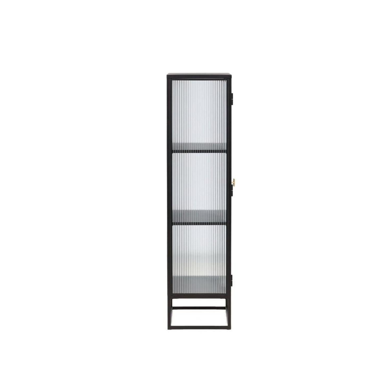 Vitrinenschrank Garis 160cm - Schwarz-Vitrinen-Venture Home-le canapé