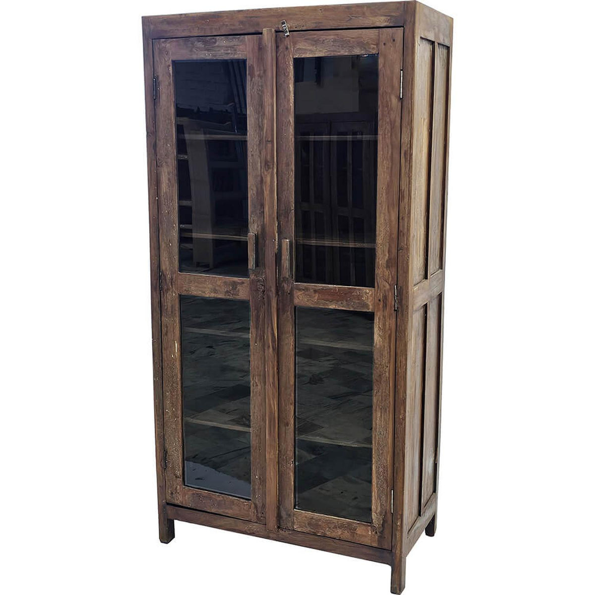 Vitrinenschrank Industrial 183cm aus Holz-Vitrinen-Trademark Living-le canapé