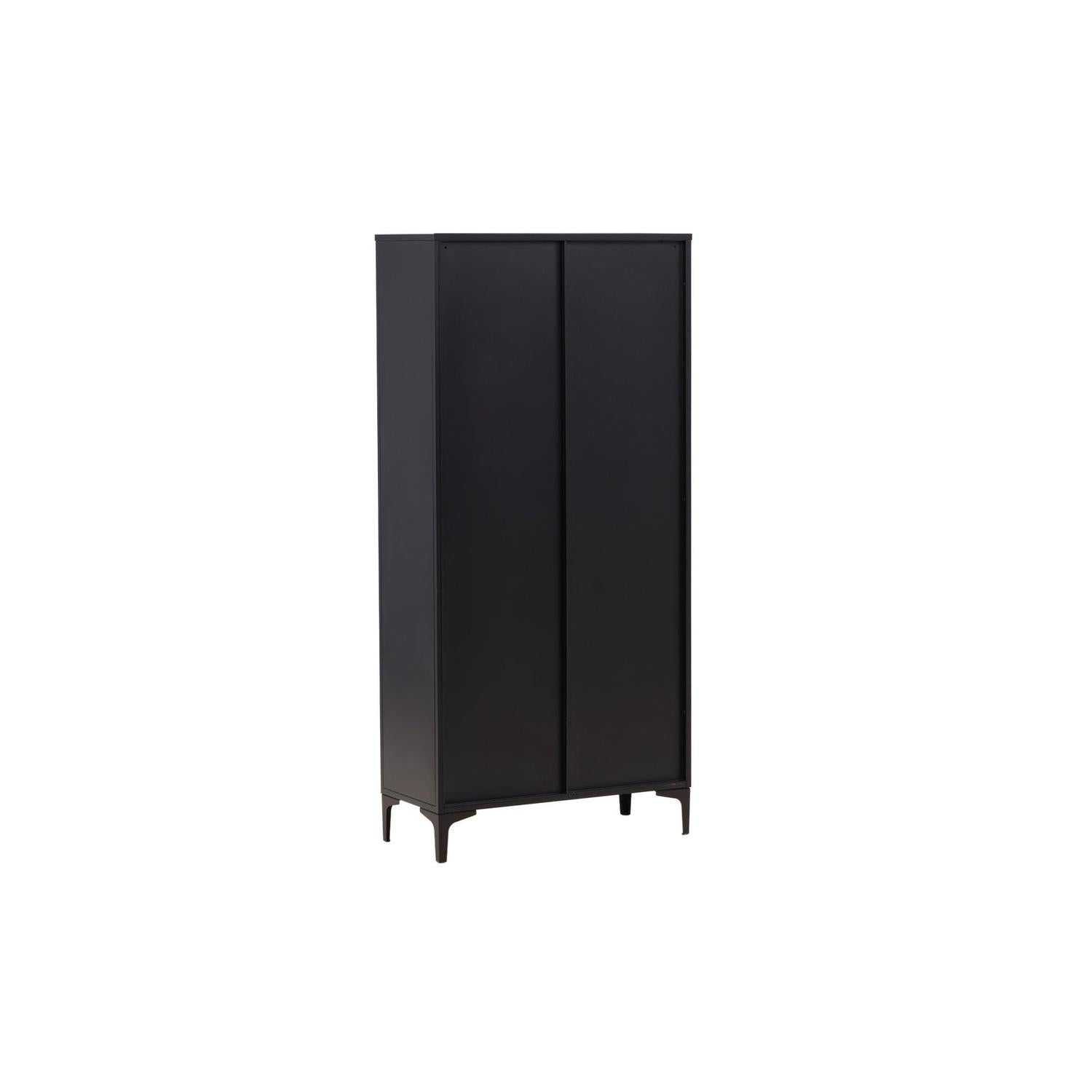 Vitrinenschrank Piring 190cm - Schwarz-Vitrinen-Venture Home-le canapé