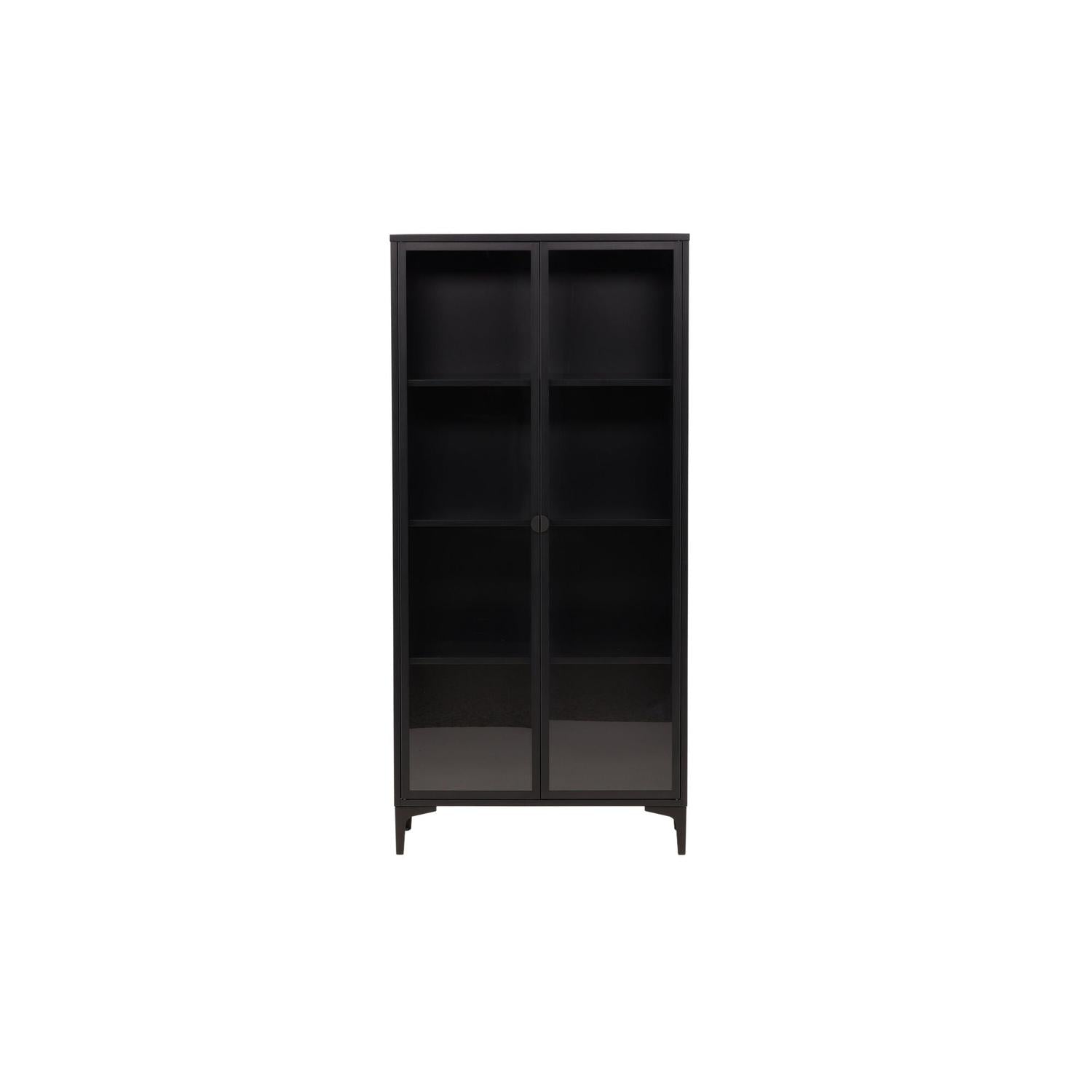Vitrinenschrank Piring 190cm - Schwarz-Vitrinen-Venture Home-le canapé