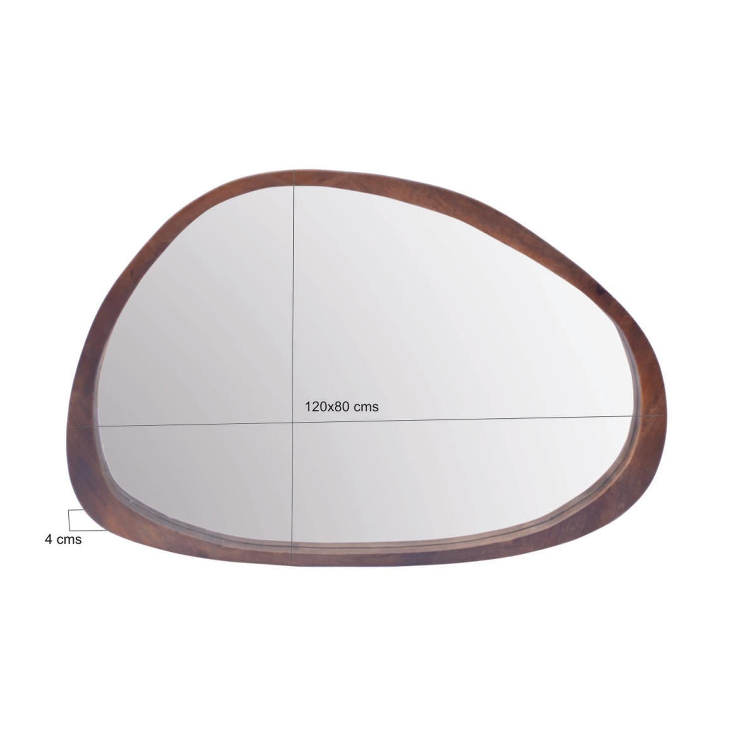 Wandpsiegel Jaira 120cm aus Mangoholz - Walnuss-Wandspiegel-Livingfurn-le canapé