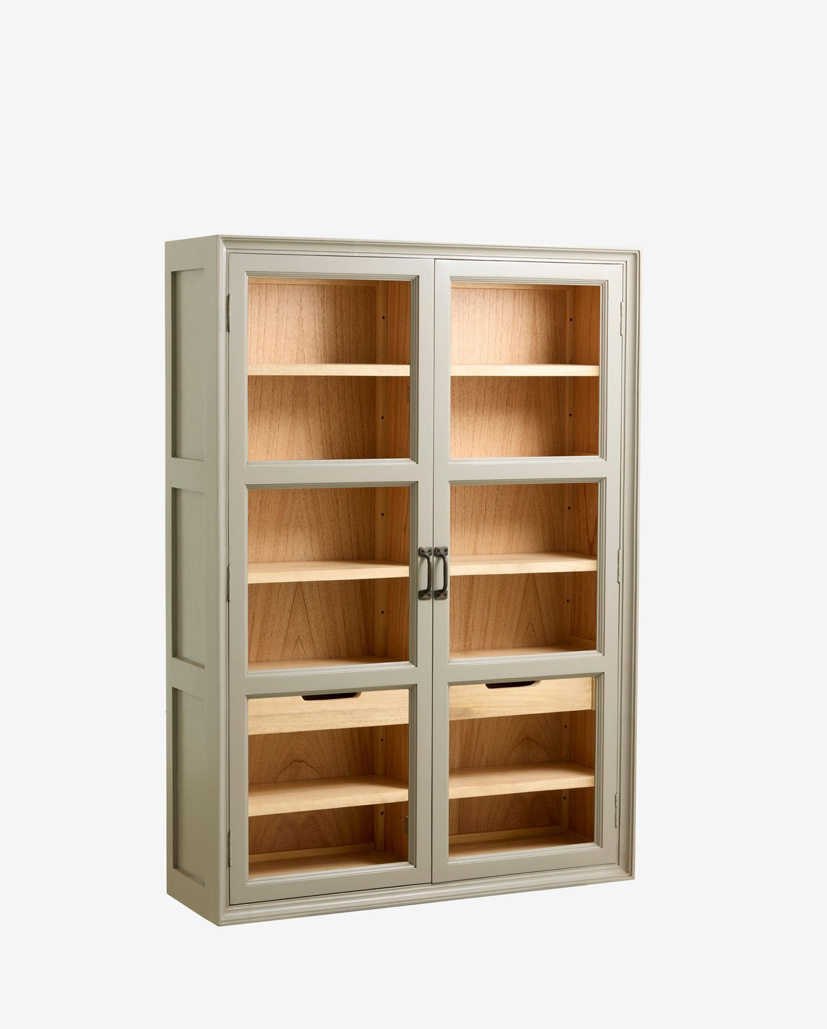 Wandschrank Viva aus Gmelina Holz mit 2 Türen - Grau-Wandschränke-Nordal A/S-le canapé