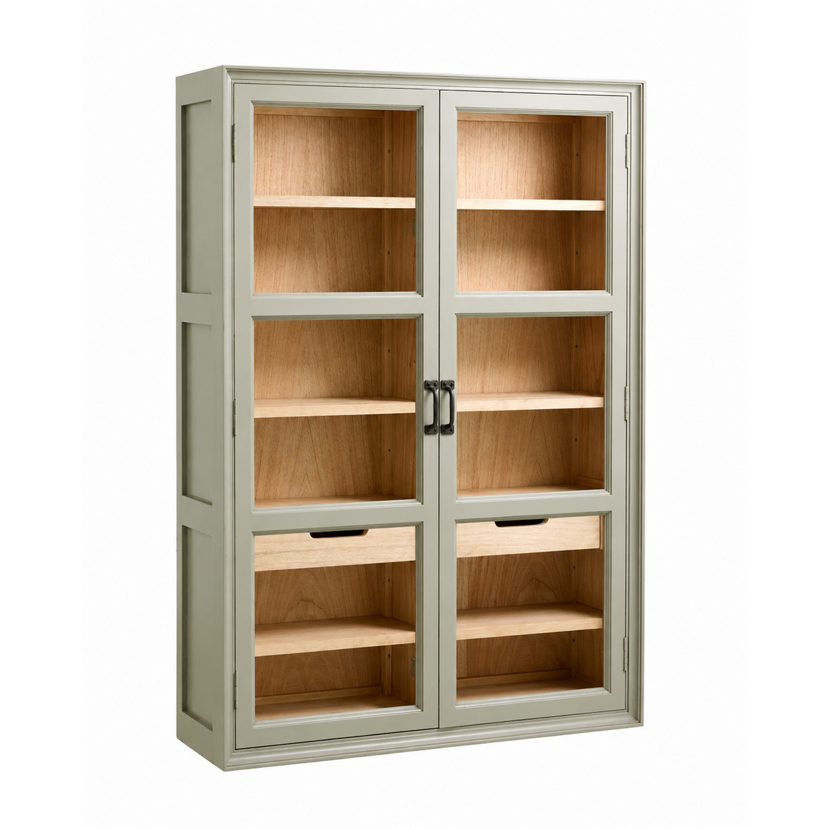 Wandschrank Viva aus Gmelina Holz mit 2 Türen - Grau-Wandschränke-Nordal A/S-le canapé