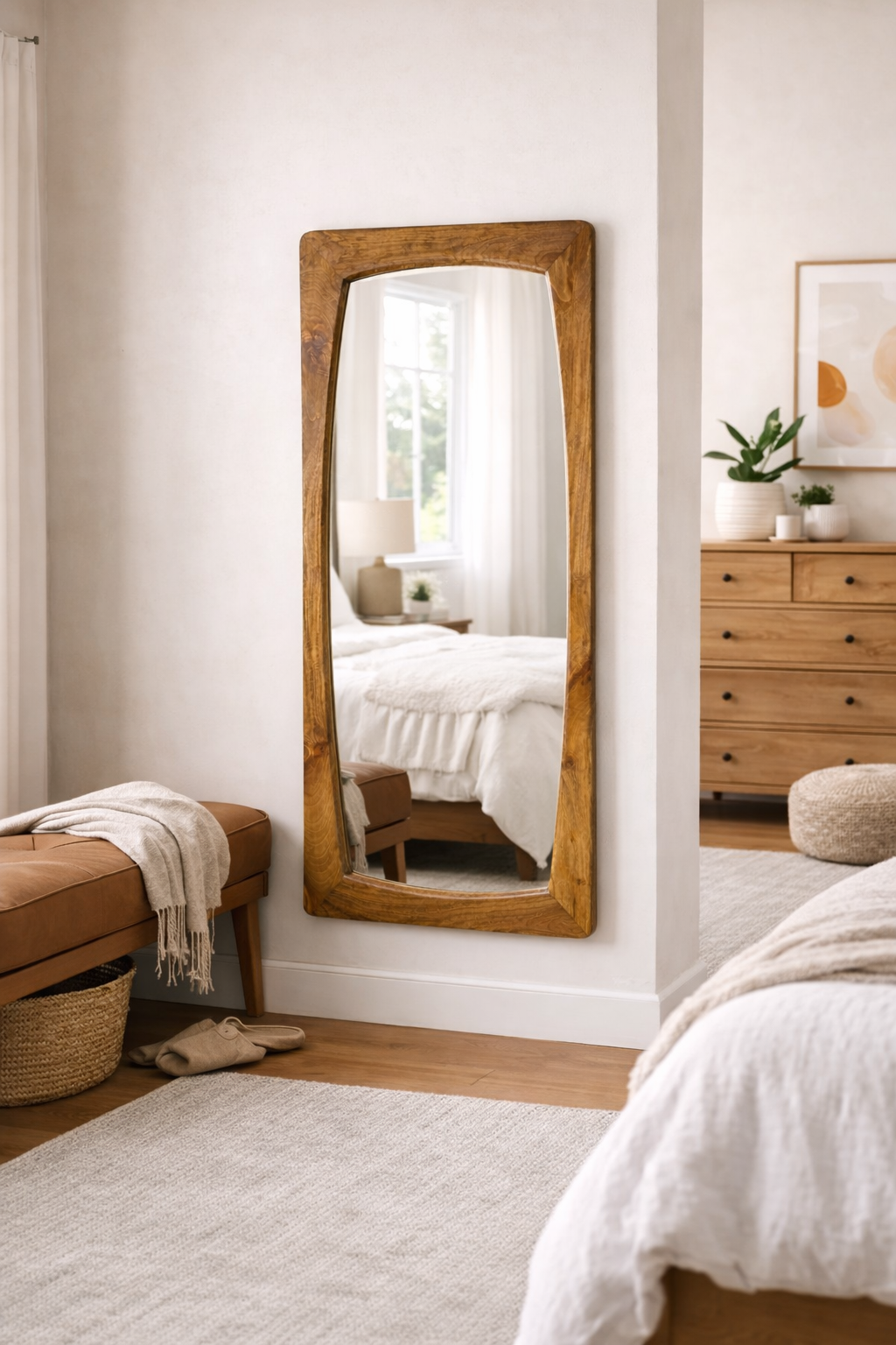 Wandspiegel Alain 113cm - Braun-Wandspiegel-Livingfurn-le canapé