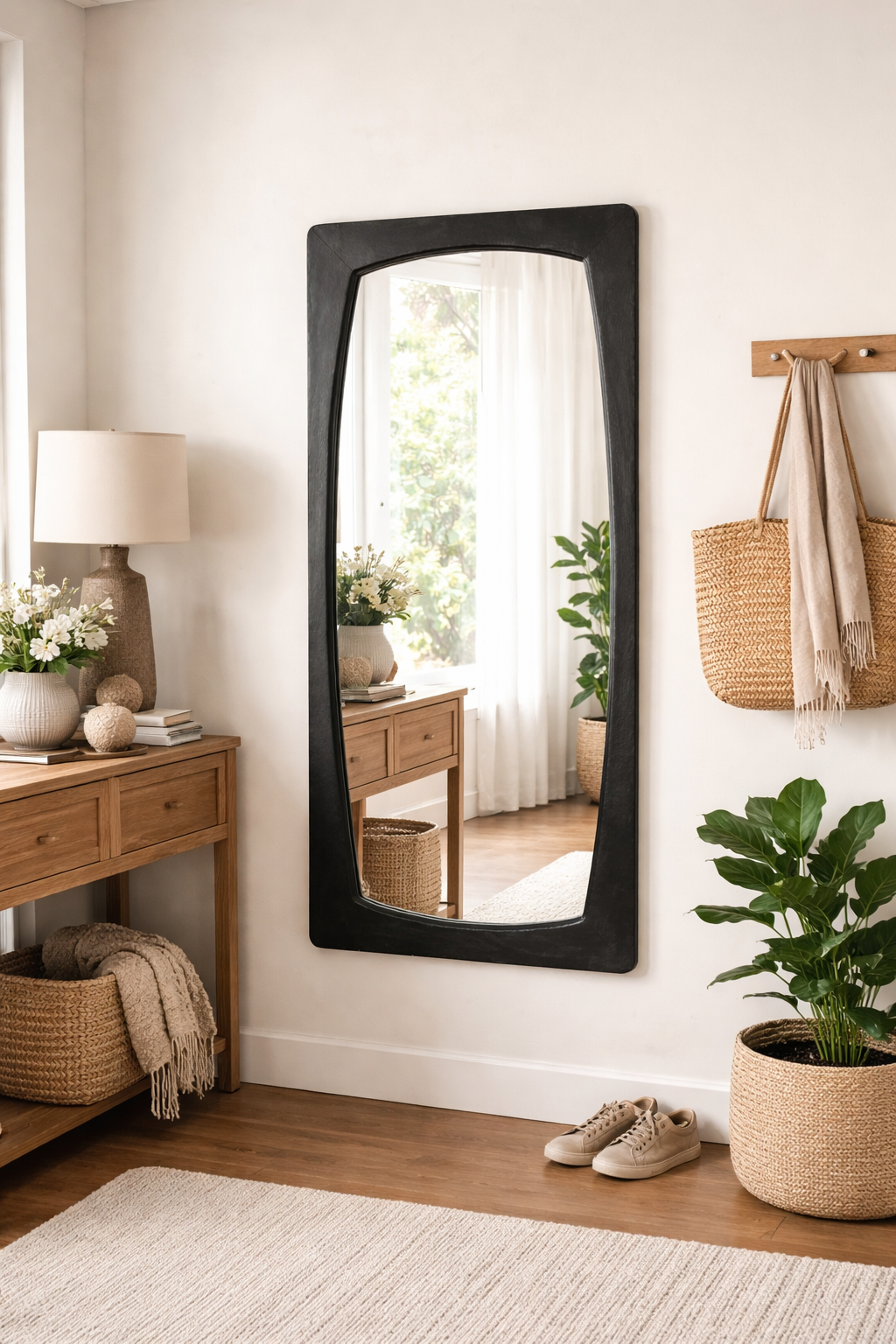 Wandspiegel Alain 113cm - Schwarz-Wandspiegel-Livingfurn-le canapé