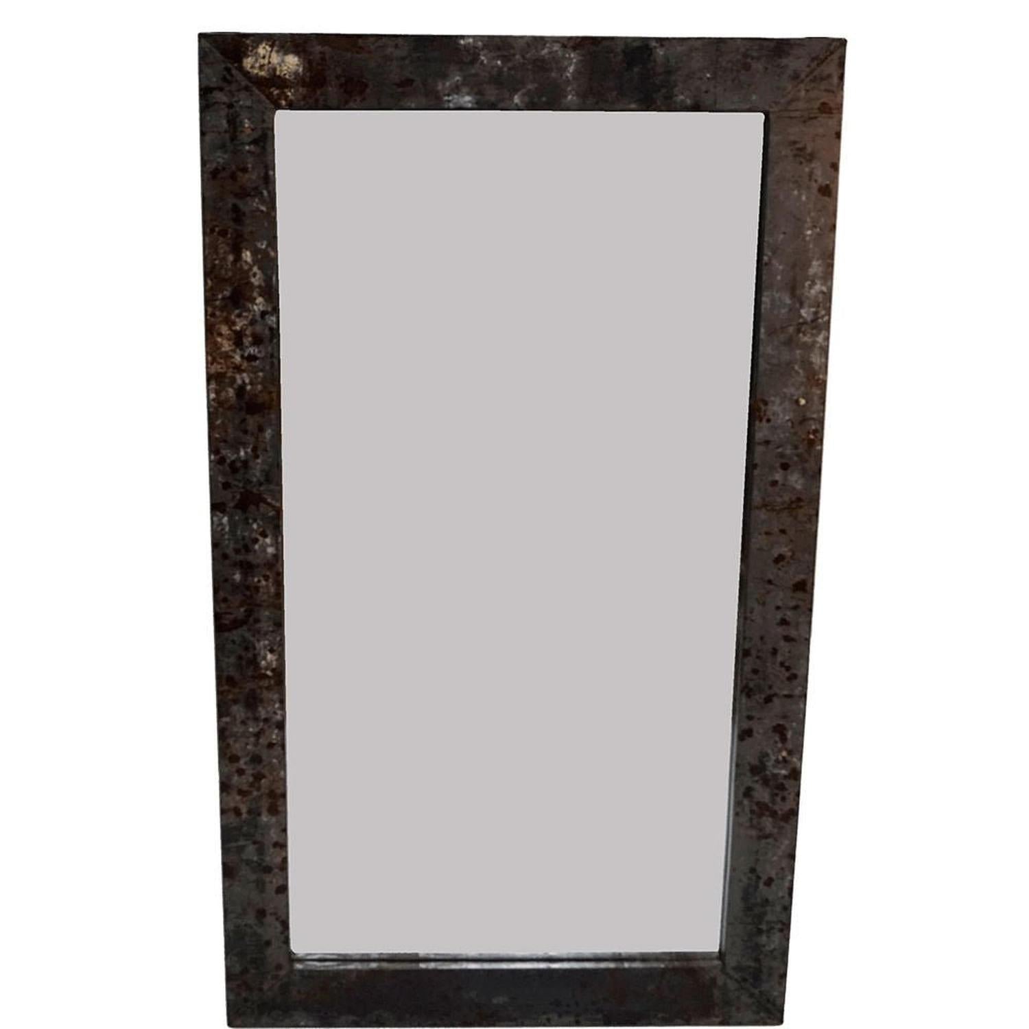 Wandspiegel Houston 124*70cm mit rohem Eisenrahmen-Wandspiegel-Trademark Living-le canapé