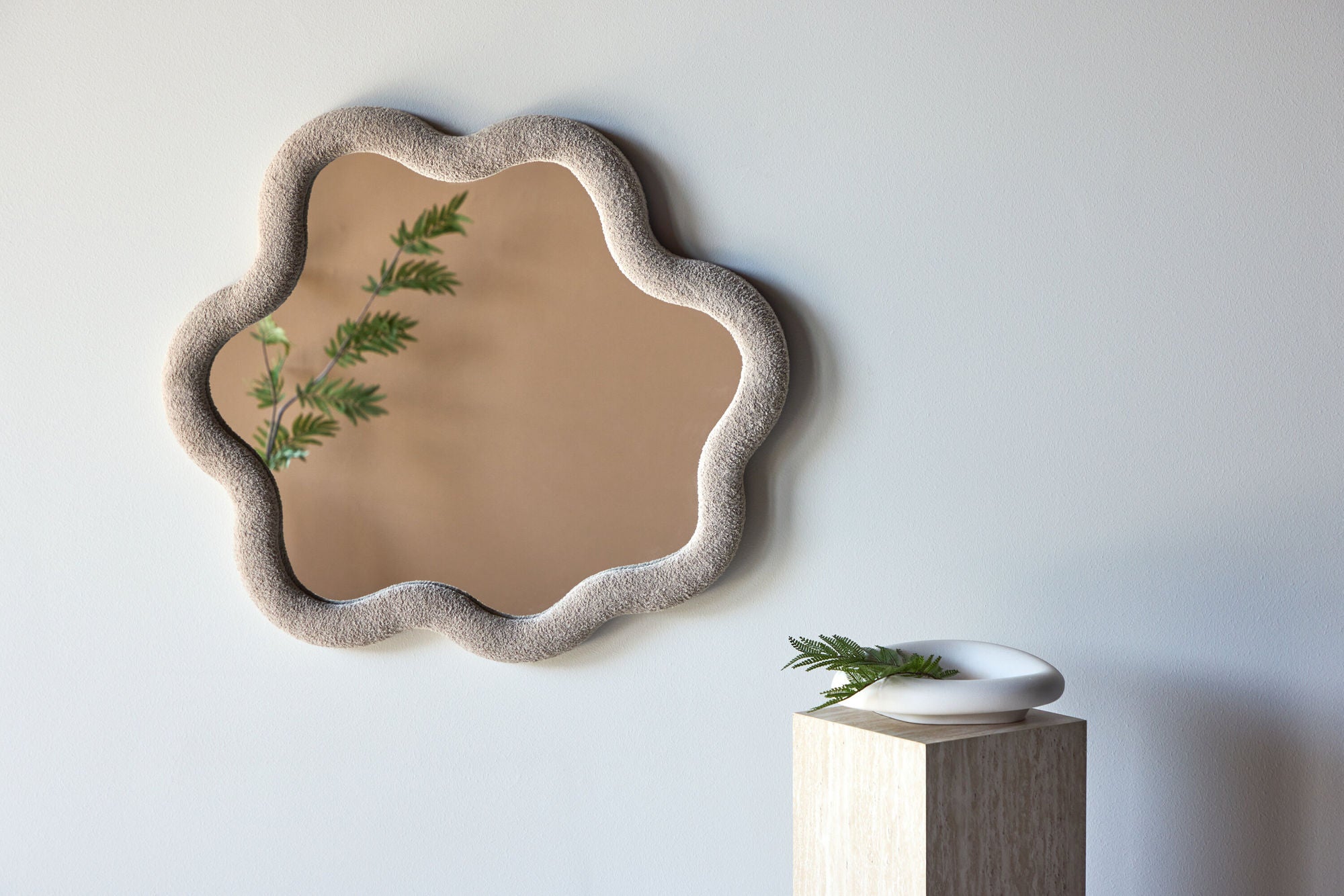 Wandspiegel Kungsbacka 70x70cm - Beige-Wandspiegel-Venture Home-le canapé
