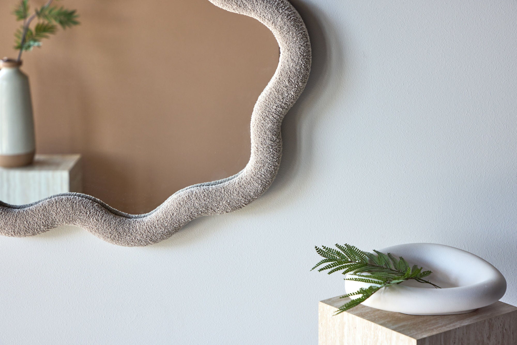 Wandspiegel Kungsbacka 70x70cm - Beige-Wandspiegel-Venture Home-le canapé