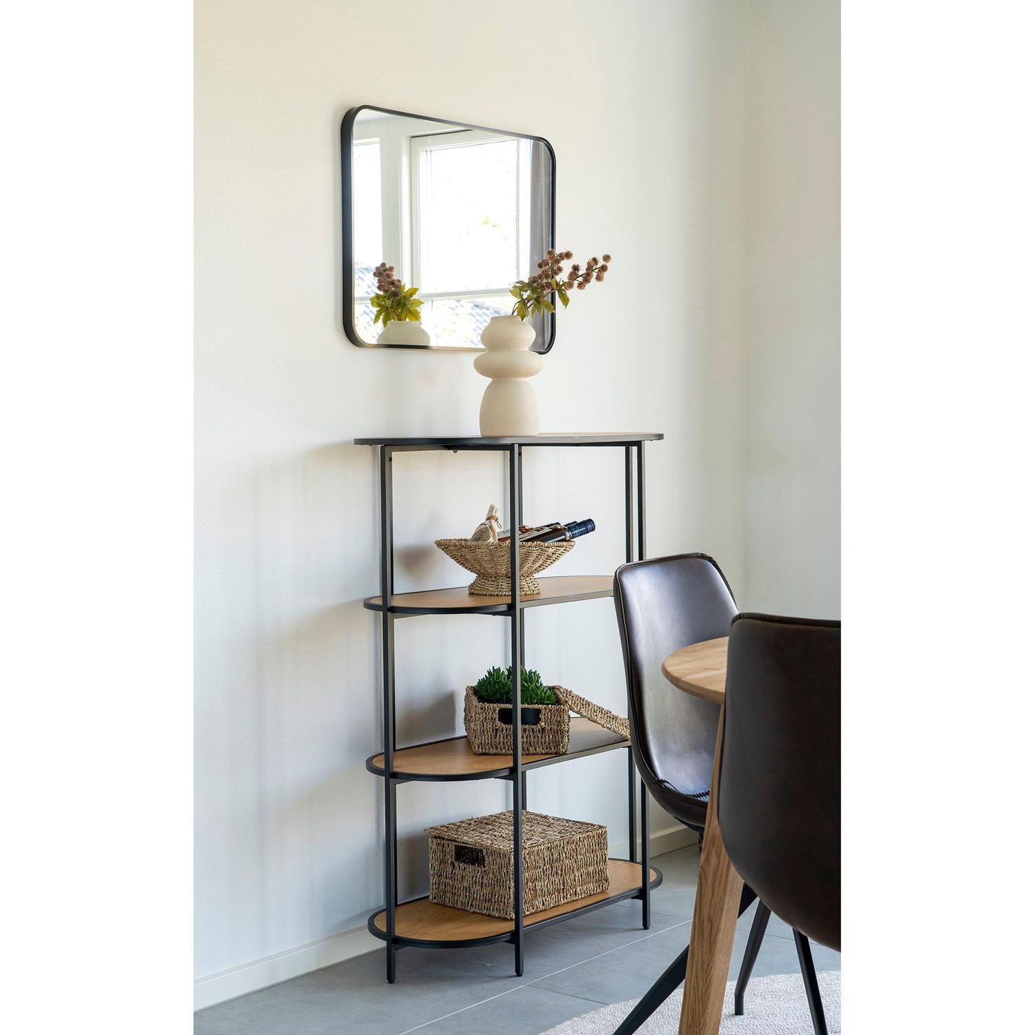 Wandspiegel Madrid 70cm - Schwarz-Wandspiegel-House Nordic-le canapé