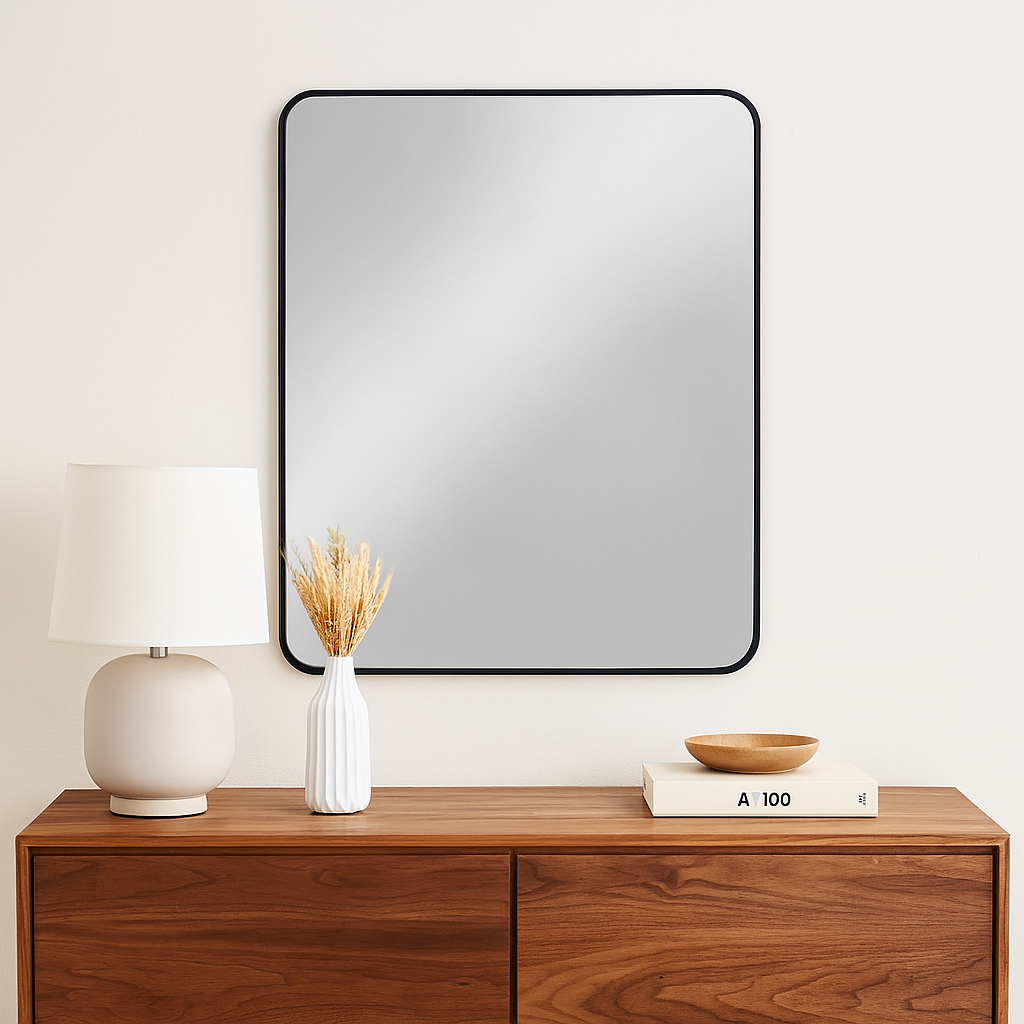 Wandspiegel Madrid 70cm - Schwarz-Wandspiegel-House Nordic-le canapé